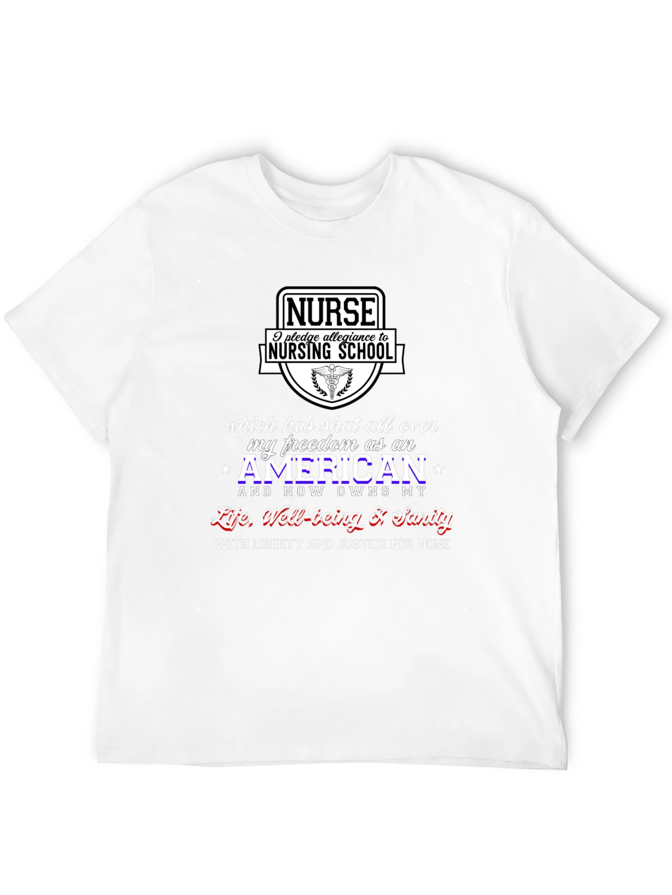 Nurse Nursing School Pledge Black T-Shirt