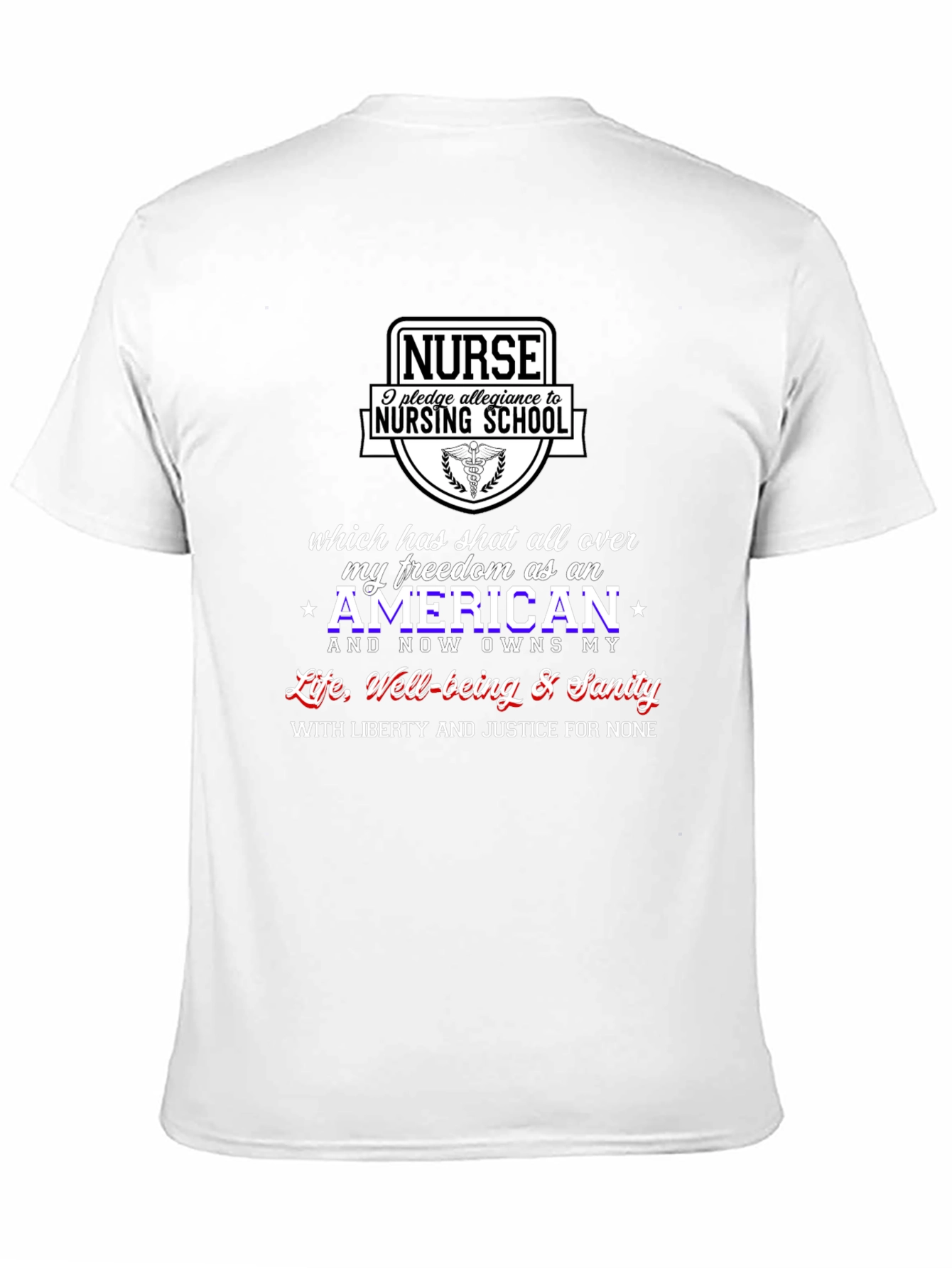 Nurse Nursing School Pledge Black T-Shirt