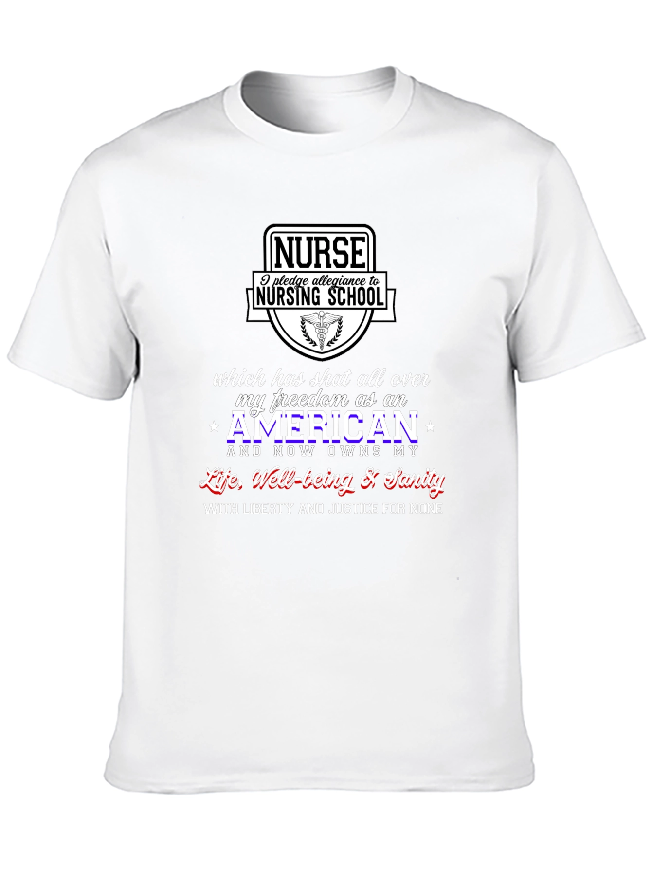 Nurse Nursing School Pledge Black T-Shirt