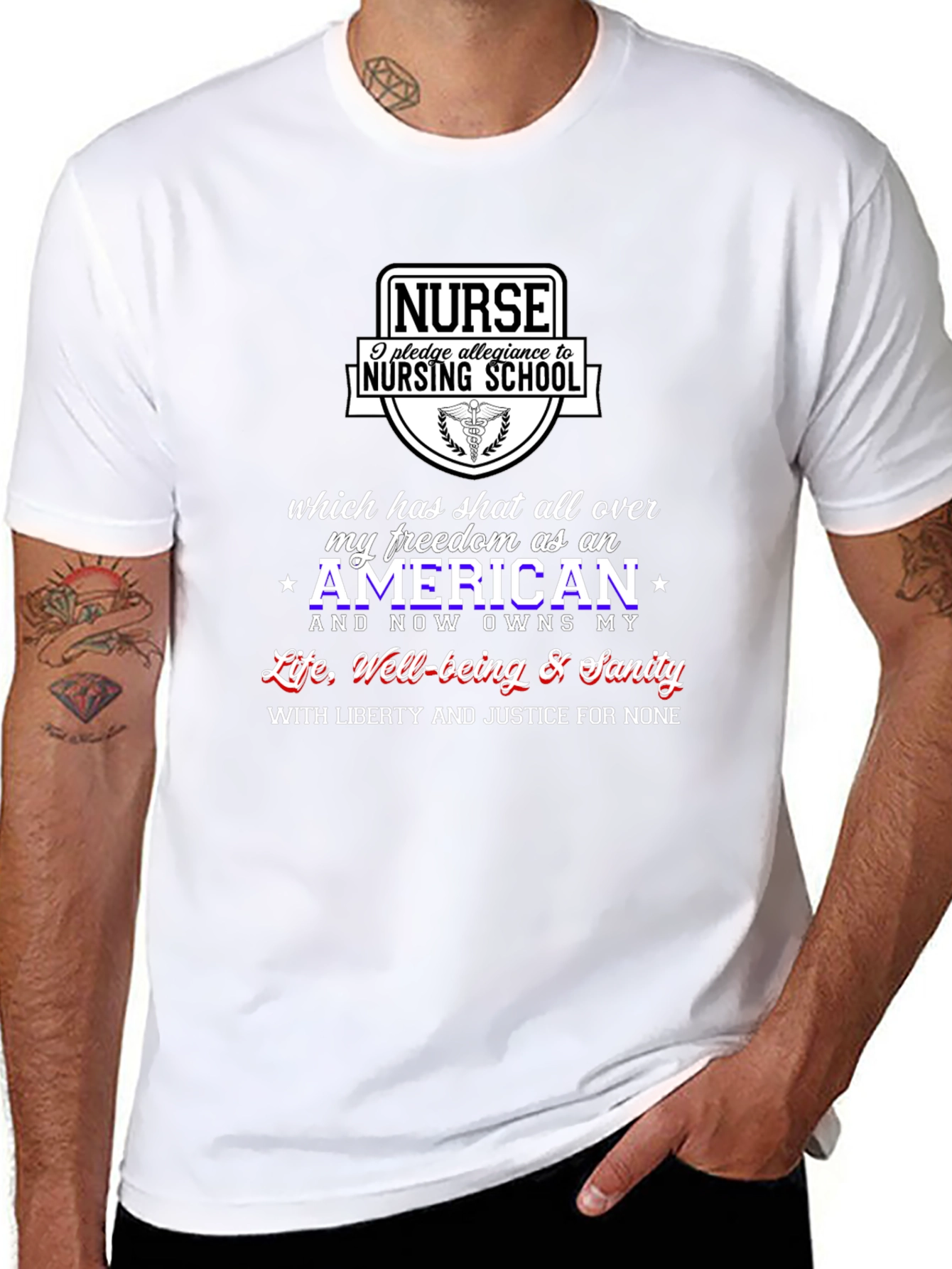 Nurse Nursing School Pledge Black T-Shirt