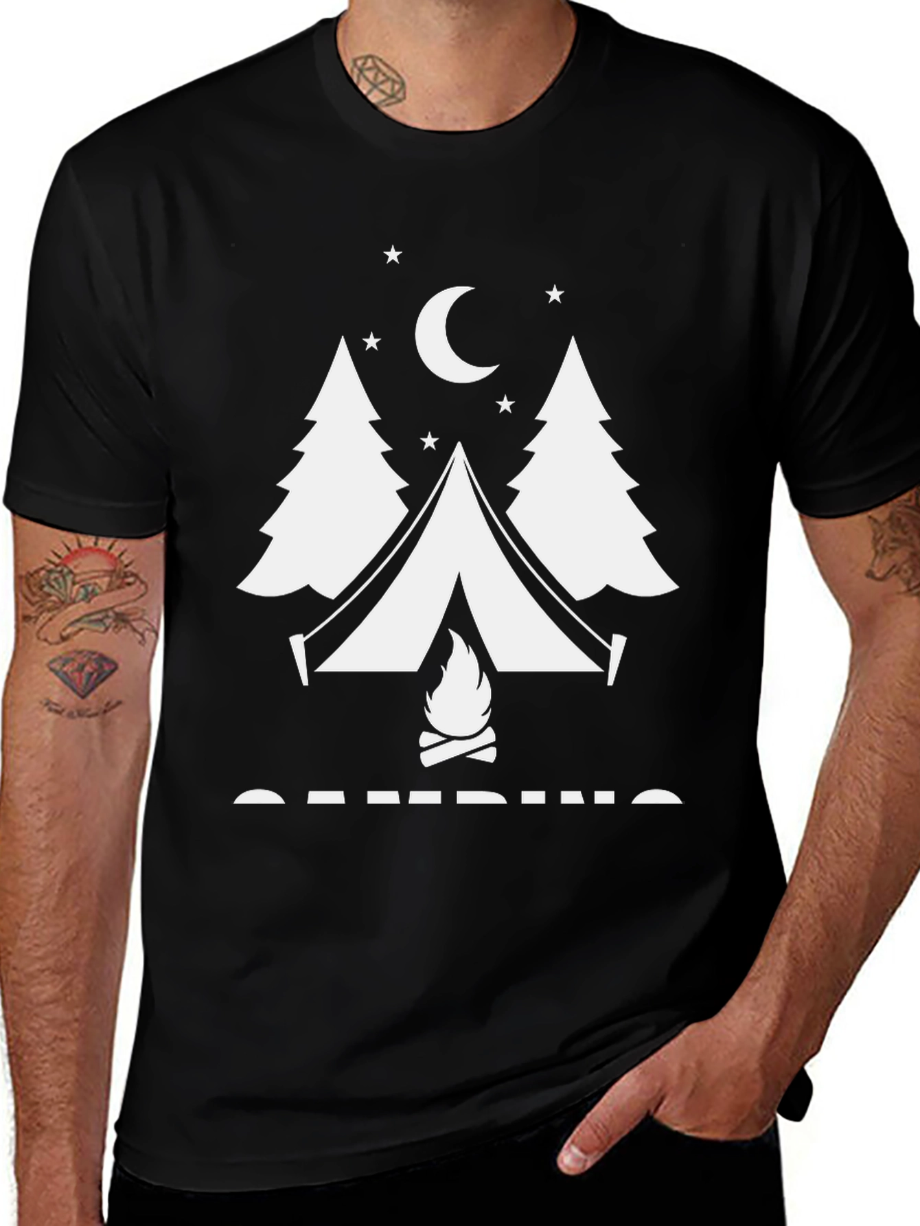 Camping Graphic T-Shirt - Adventure Awaits