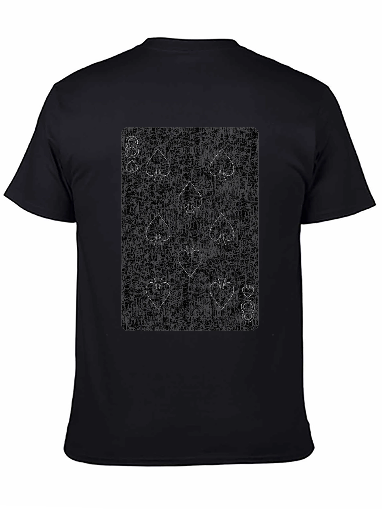 8 of Spades Graphic Tee - Stylish Card Design