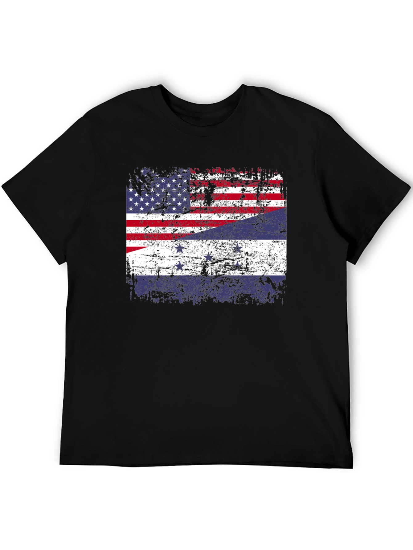 Distressed American-Dutch Flag T-Shirt