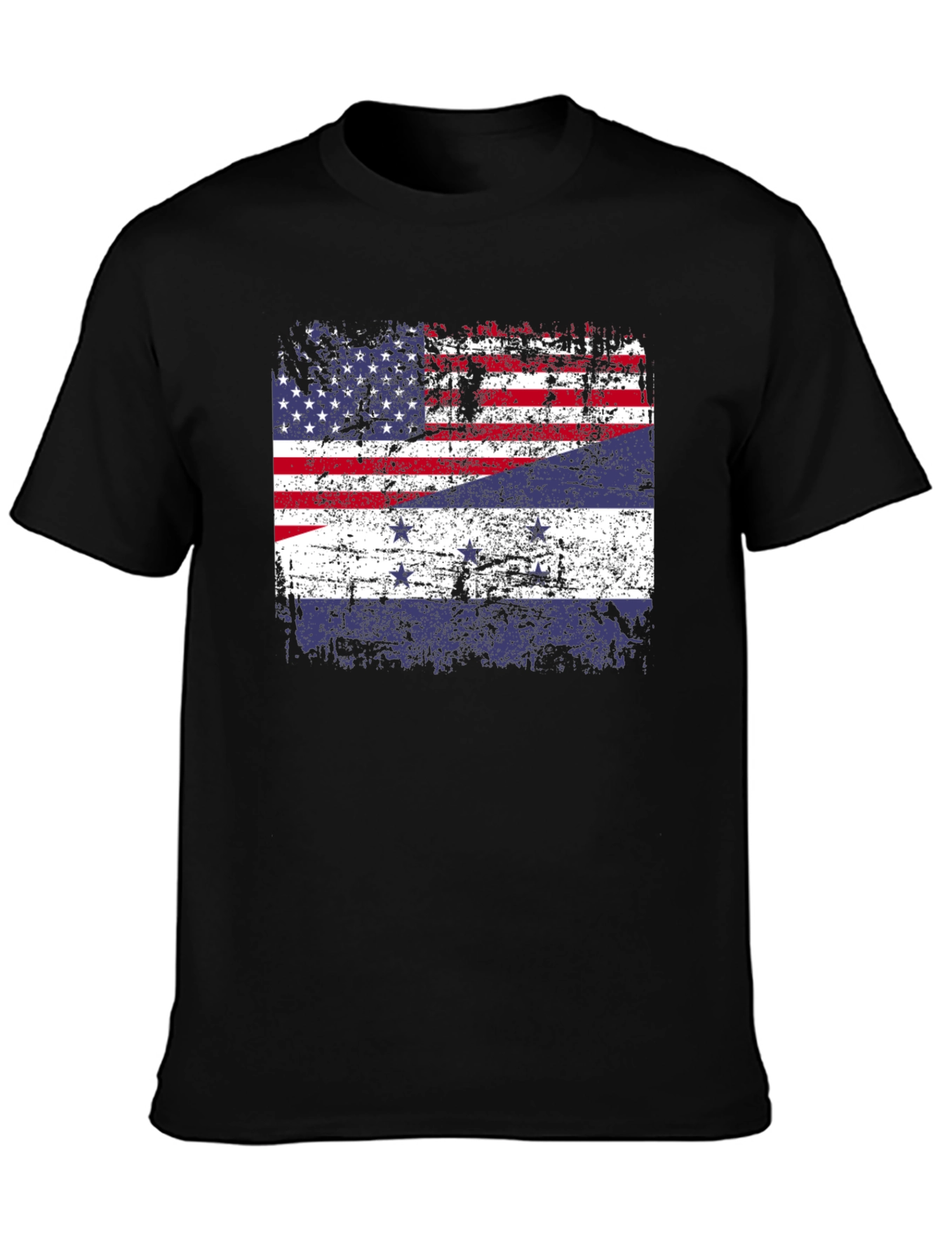 Distressed American-Dutch Flag T-Shirt