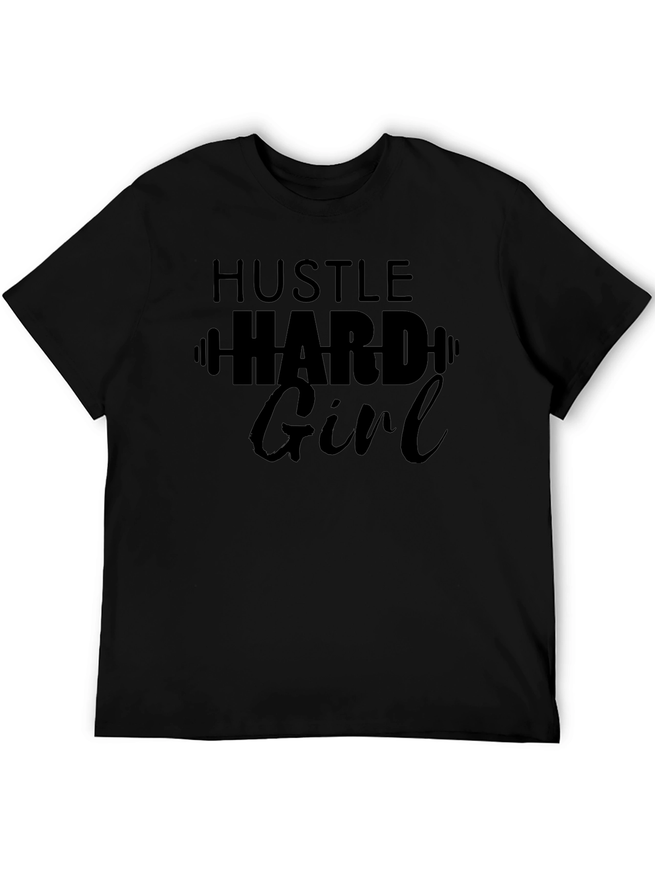 Hustle Hard Girl T-Shirt - Motivational Gym Tee