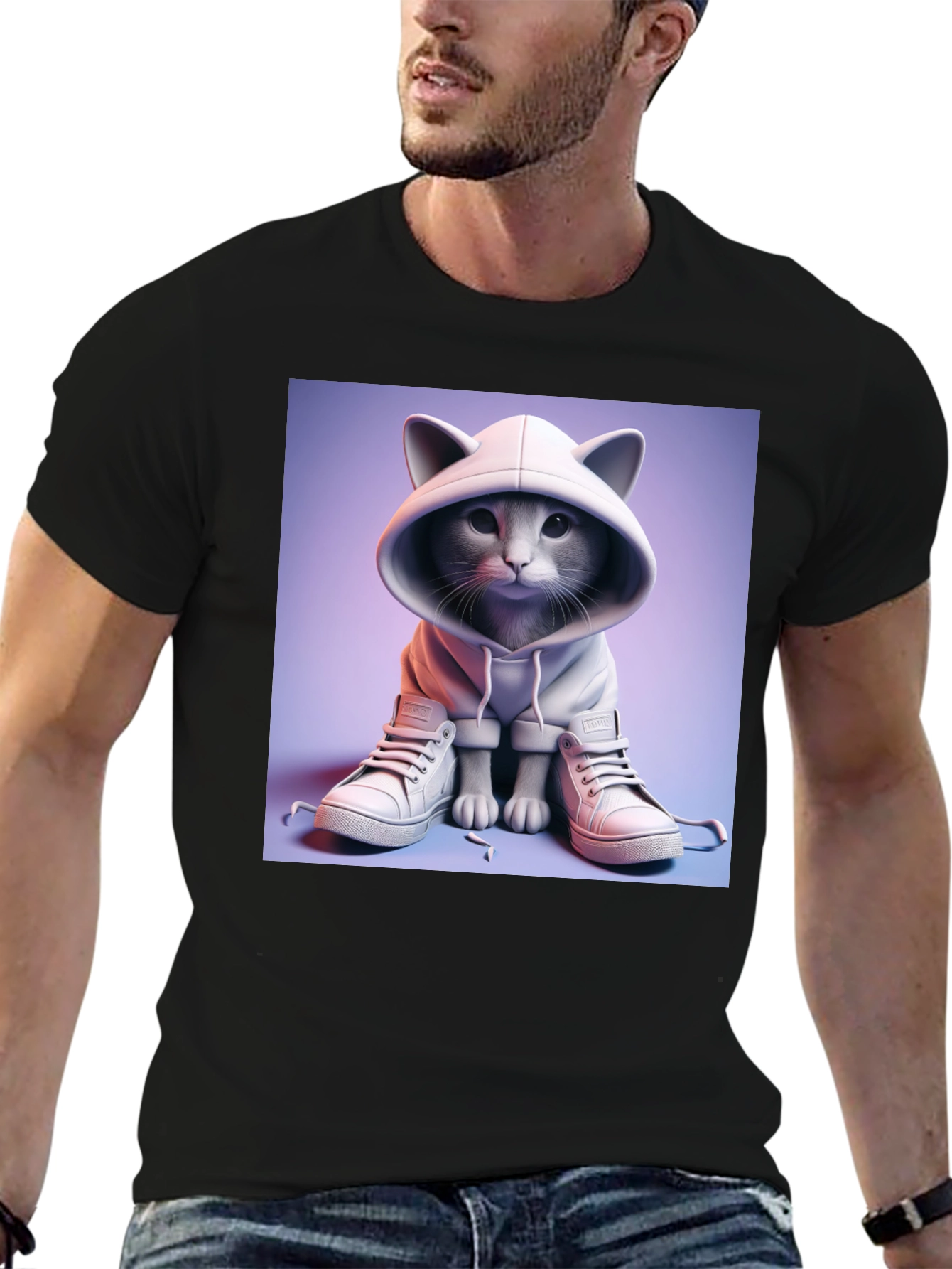 Cool Cat Hoodie Graphic Tee