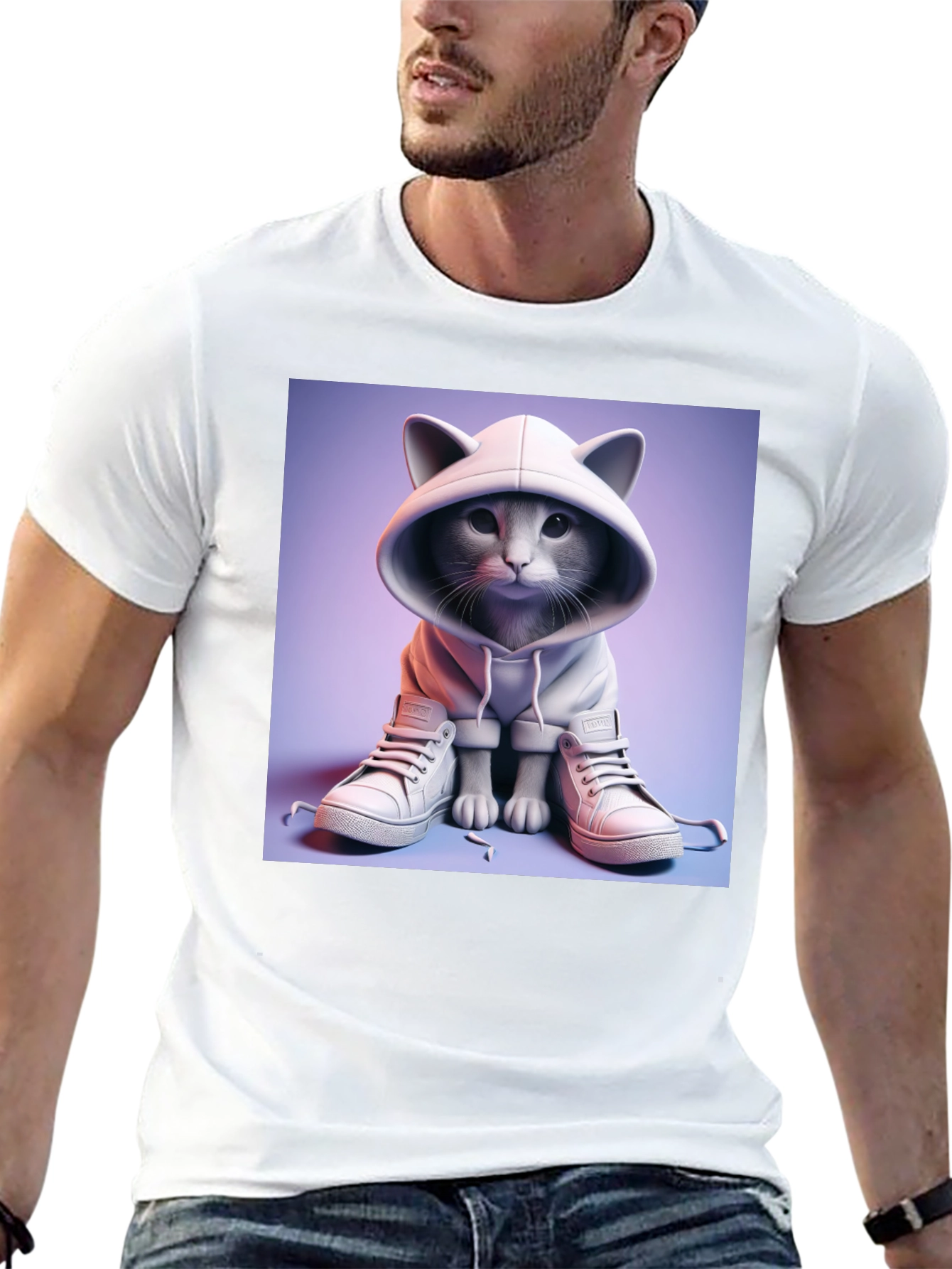 Cool Cat Hoodie Graphic Tee