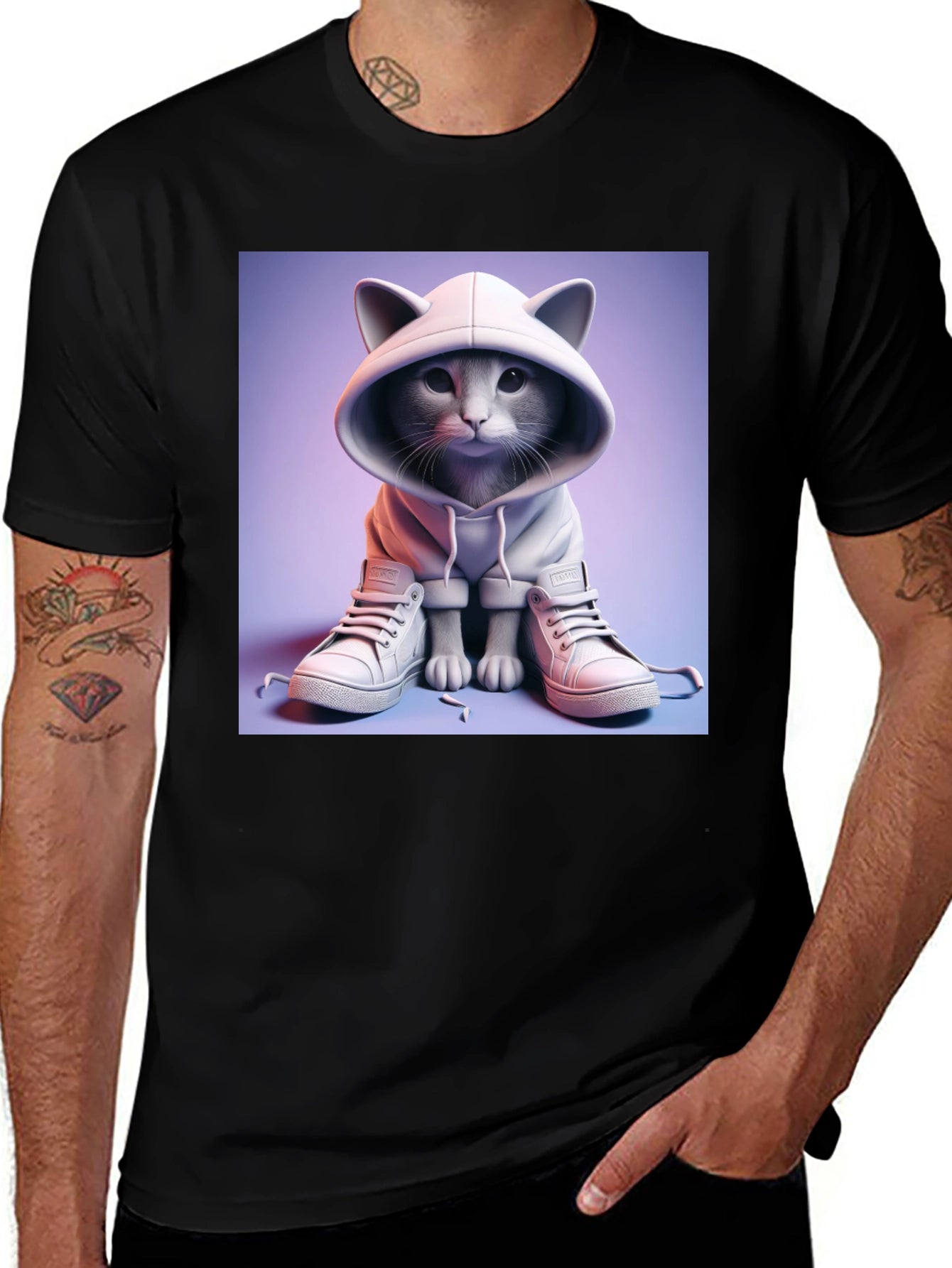 Cool Cat Hoodie Graphic Tee
