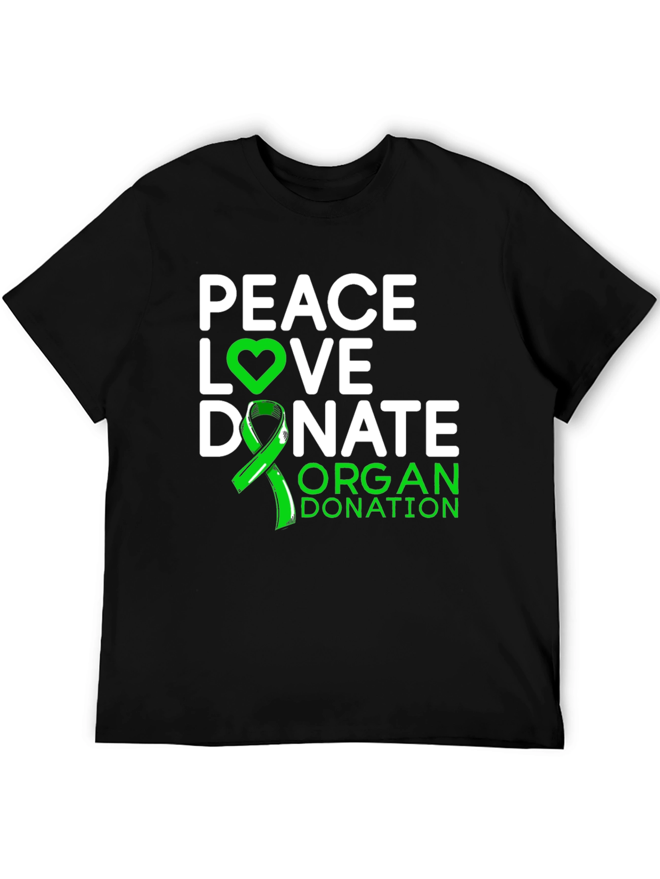 Peace Love Donate Organ Donation Awareness T-Shirt