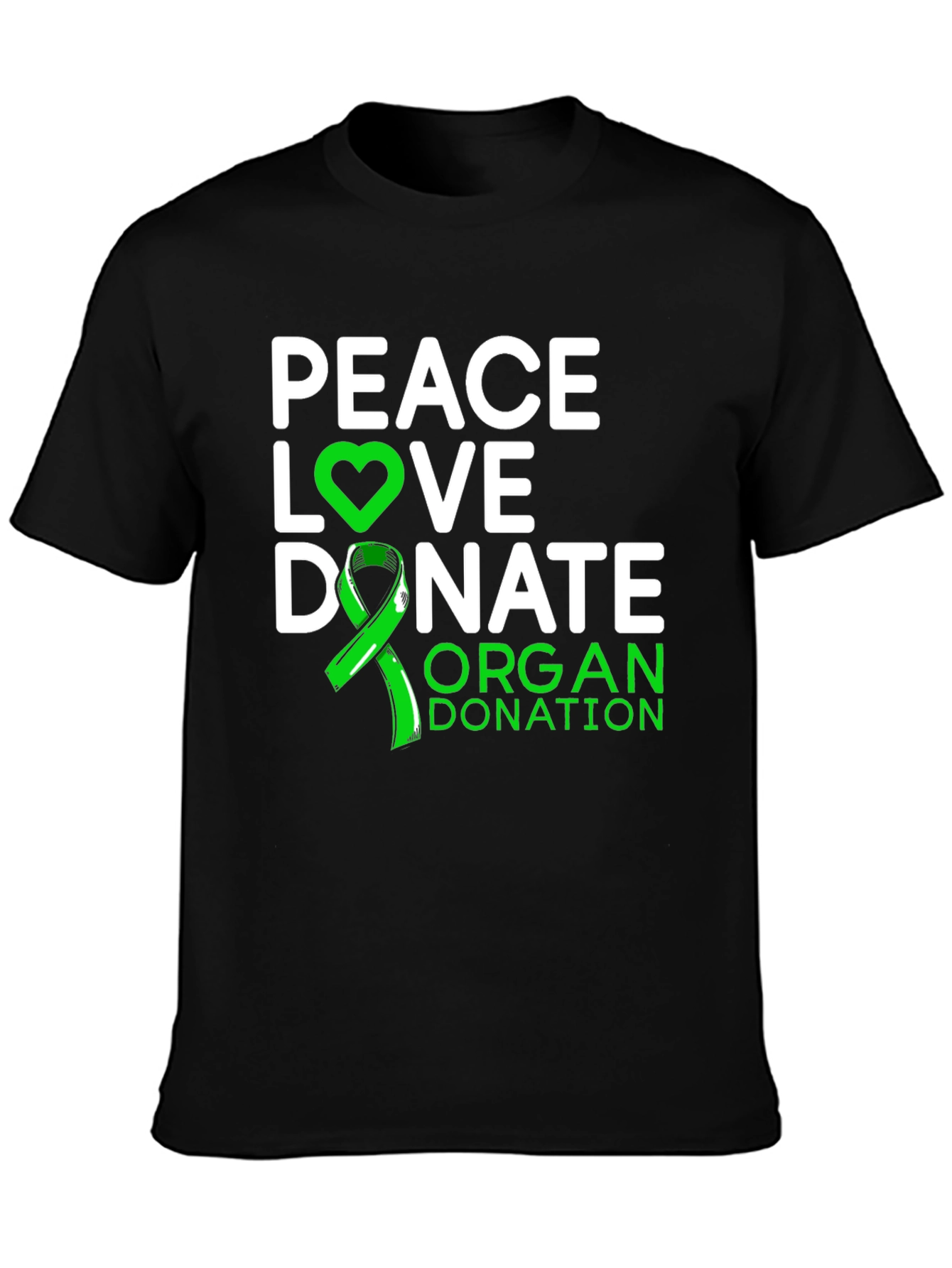 Peace Love Donate Organ Donation Awareness T-Shirt