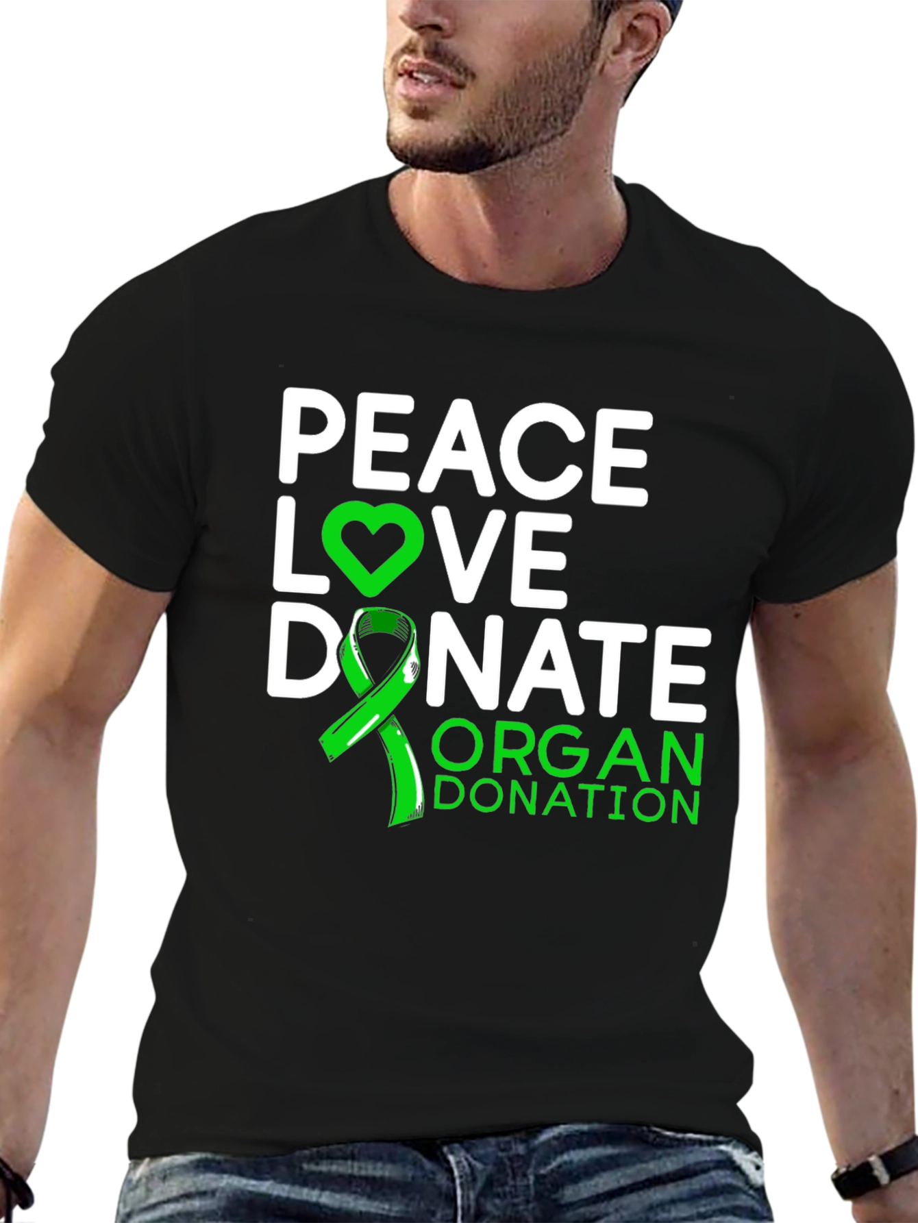 Peace Love Donate Organ Donation Awareness T-Shirt