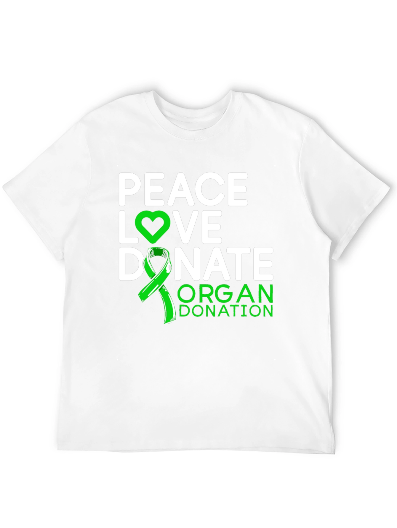 Peace Love Donate Organ Donation Awareness T-Shirt
