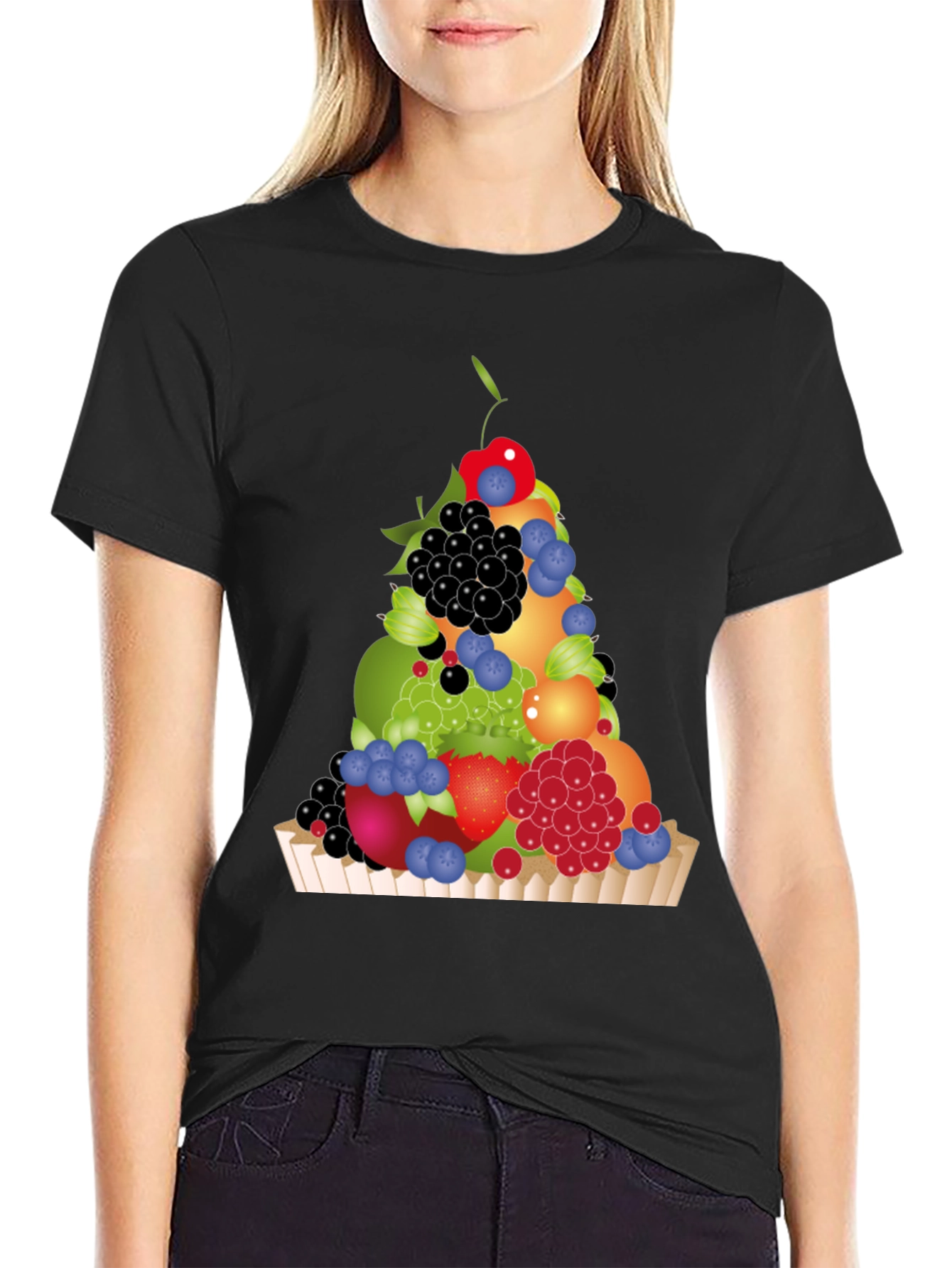 Fruit Medley T-Shirt - Black Graphic Tee