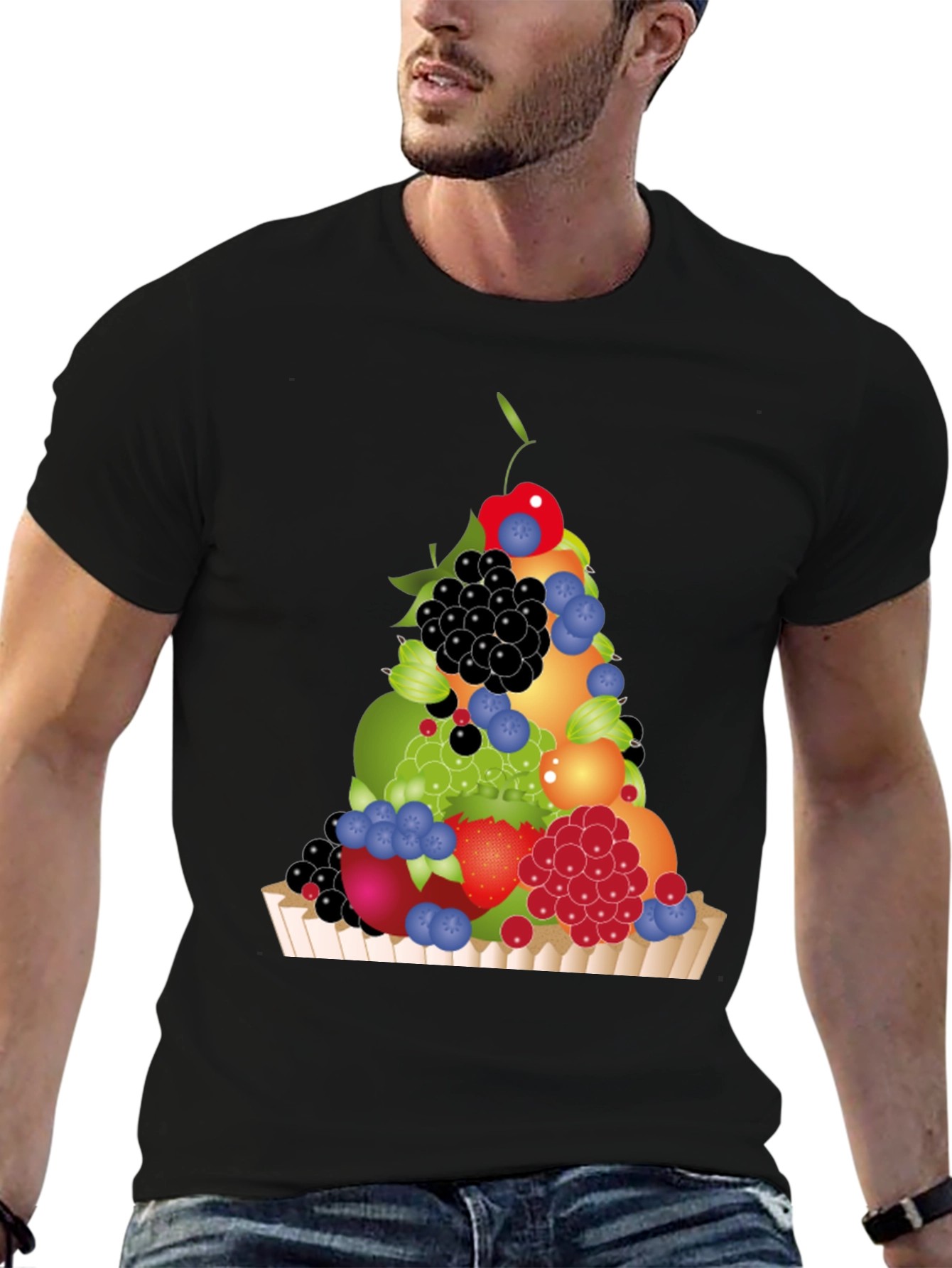 Fruit Medley T-Shirt - Black Graphic Tee