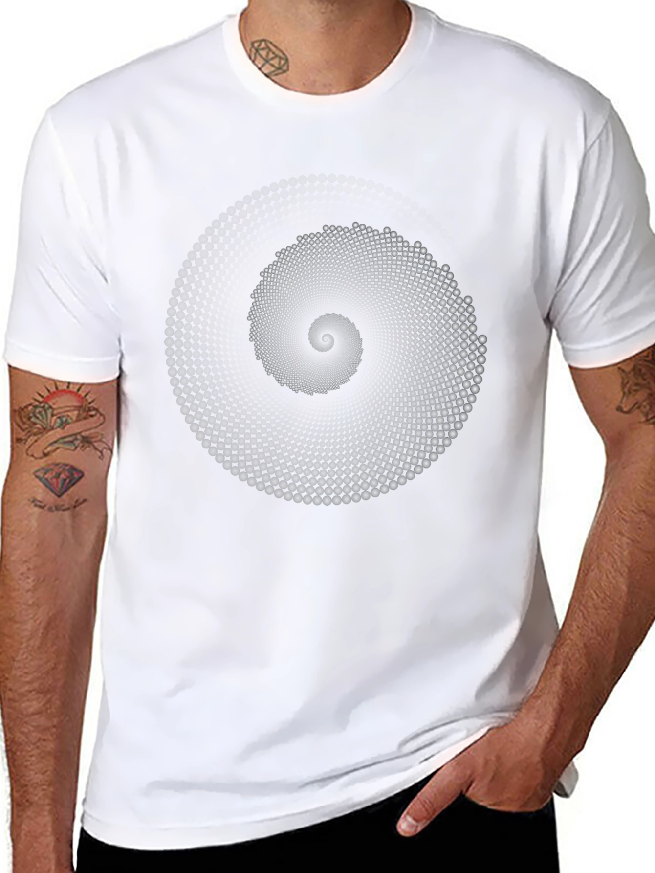 Hypnotic Spiral Graphic Tee - Modern Design