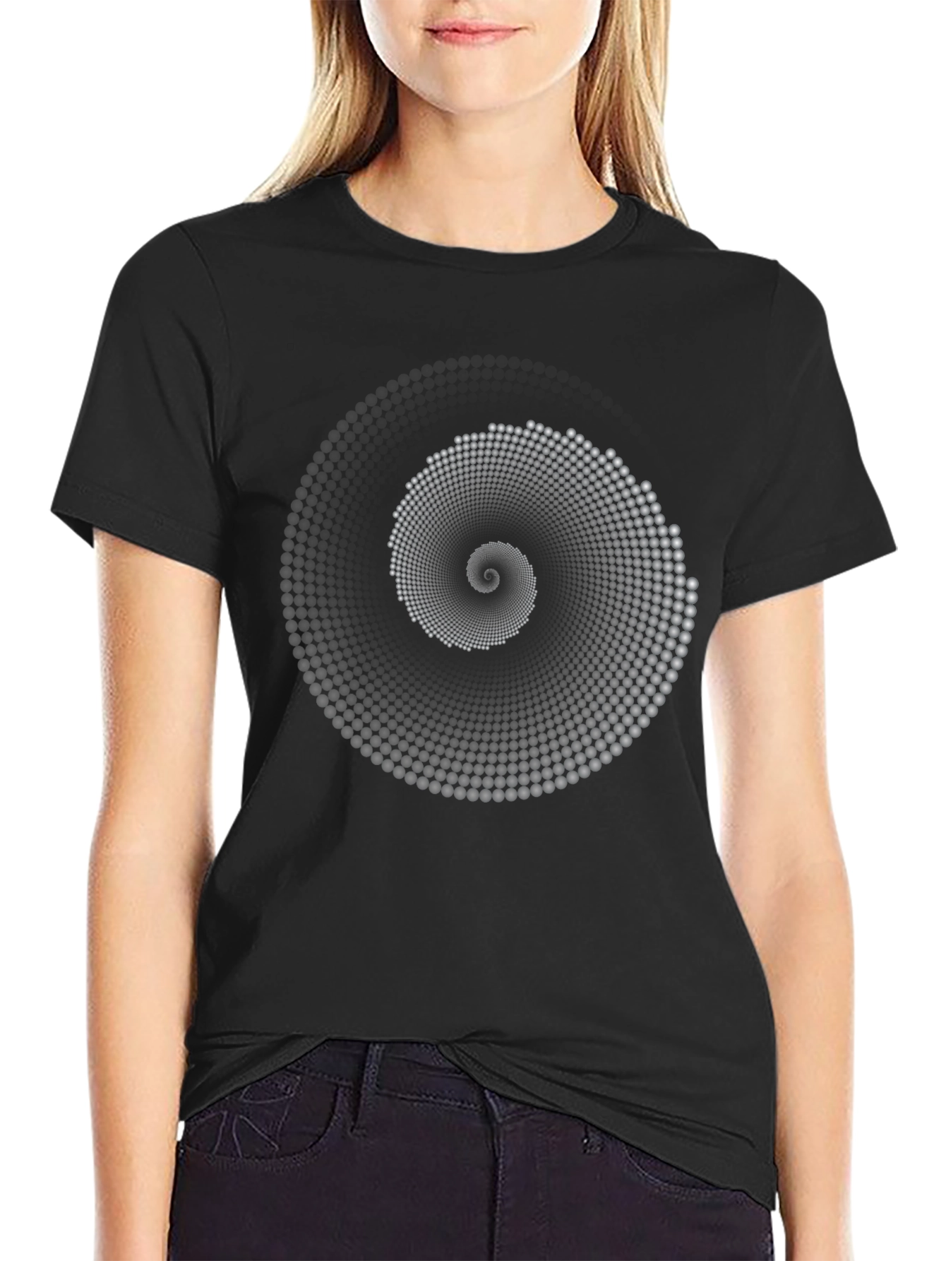 Hypnotic Spiral Graphic Tee - Modern Design