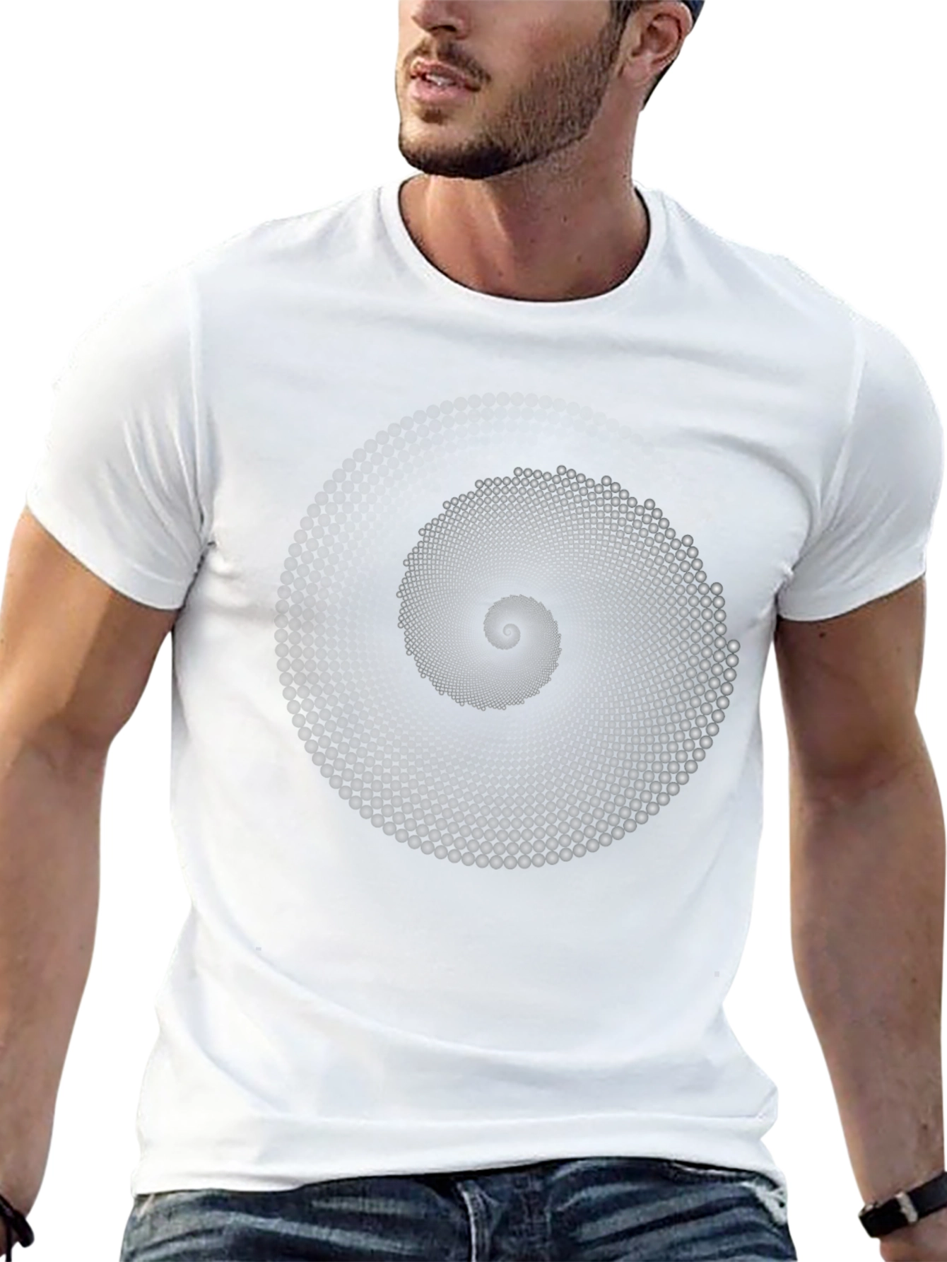 Hypnotic Spiral Graphic Tee - Modern Design