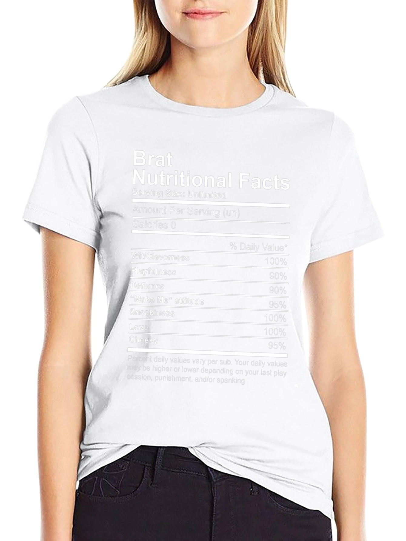 Brat Nutritional Facts Graphic T-Shirt