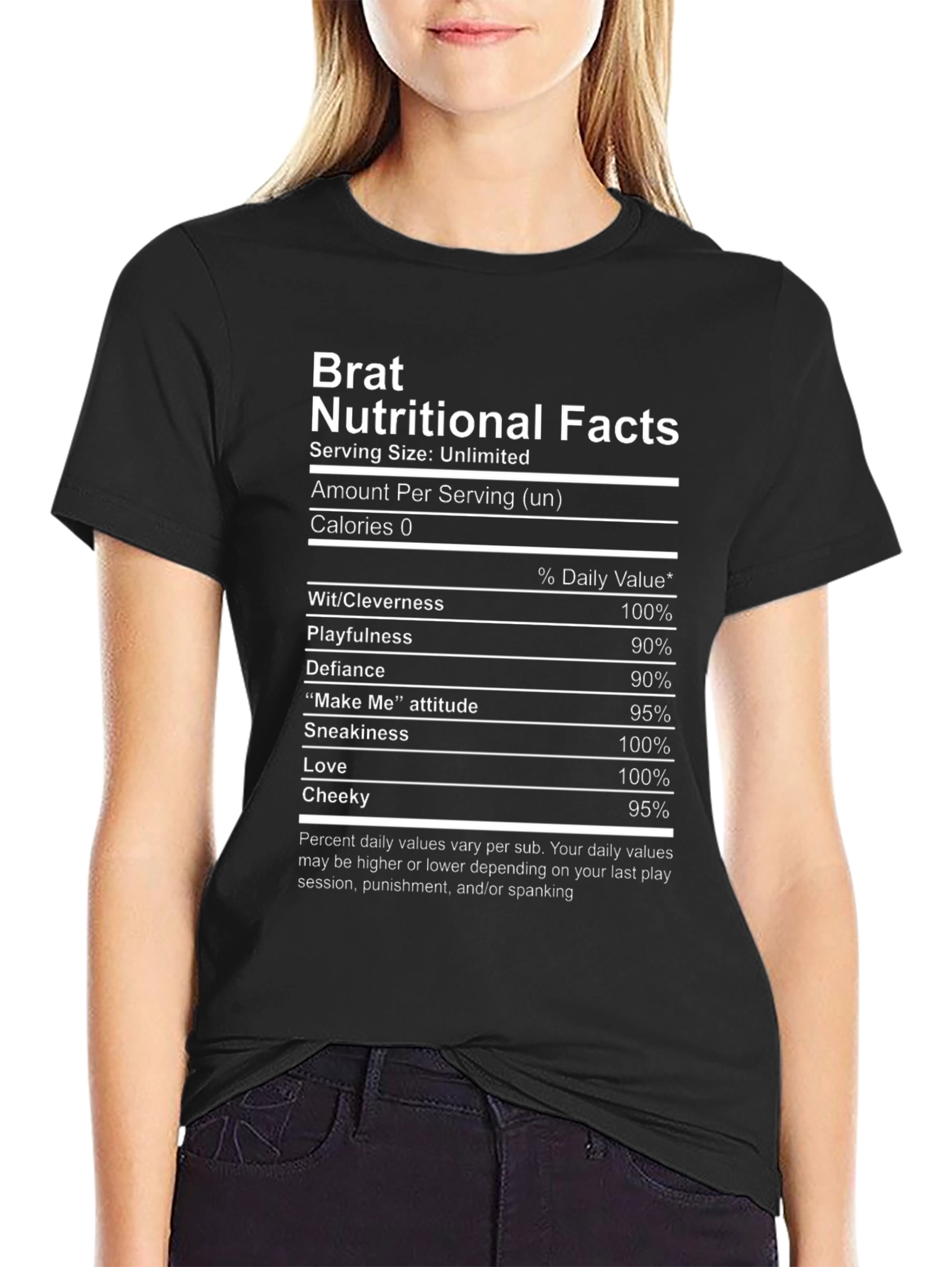 Brat Nutritional Facts Graphic T-Shirt