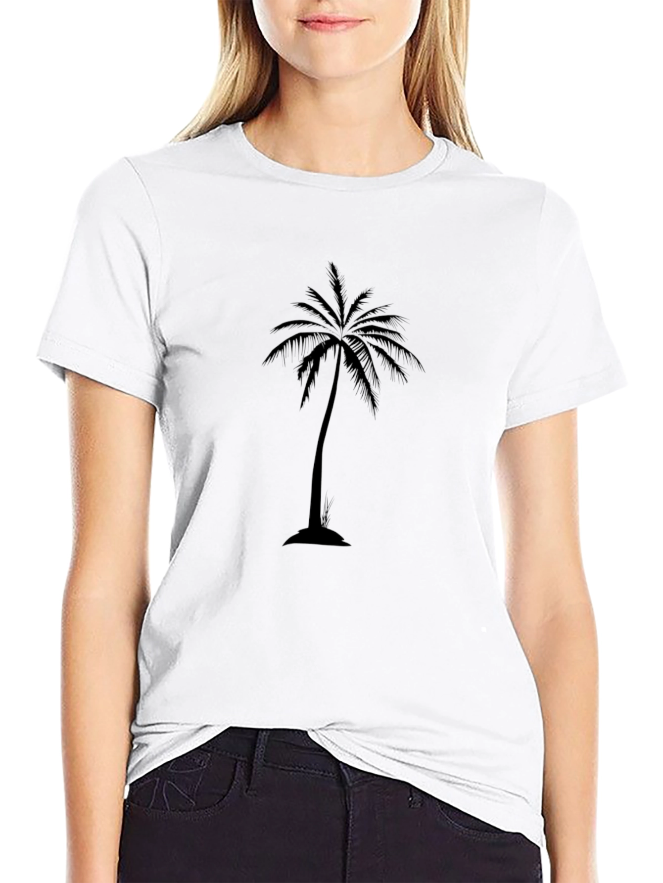 Black Palm Tree Graphic T-Shirt