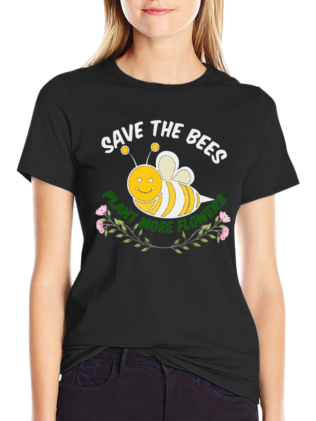 Save the Bees Black T-Shirt