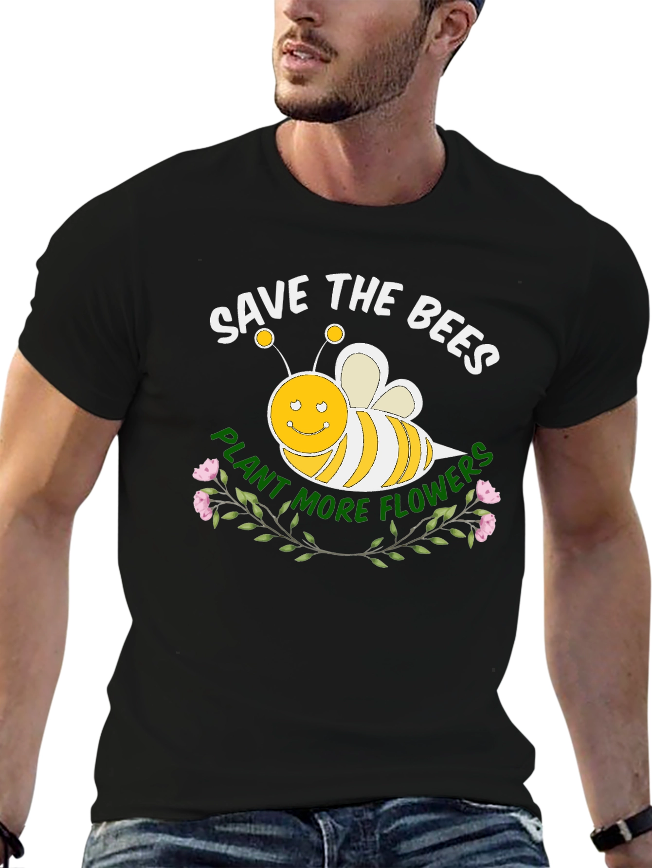 Save the Bees Black T-Shirt