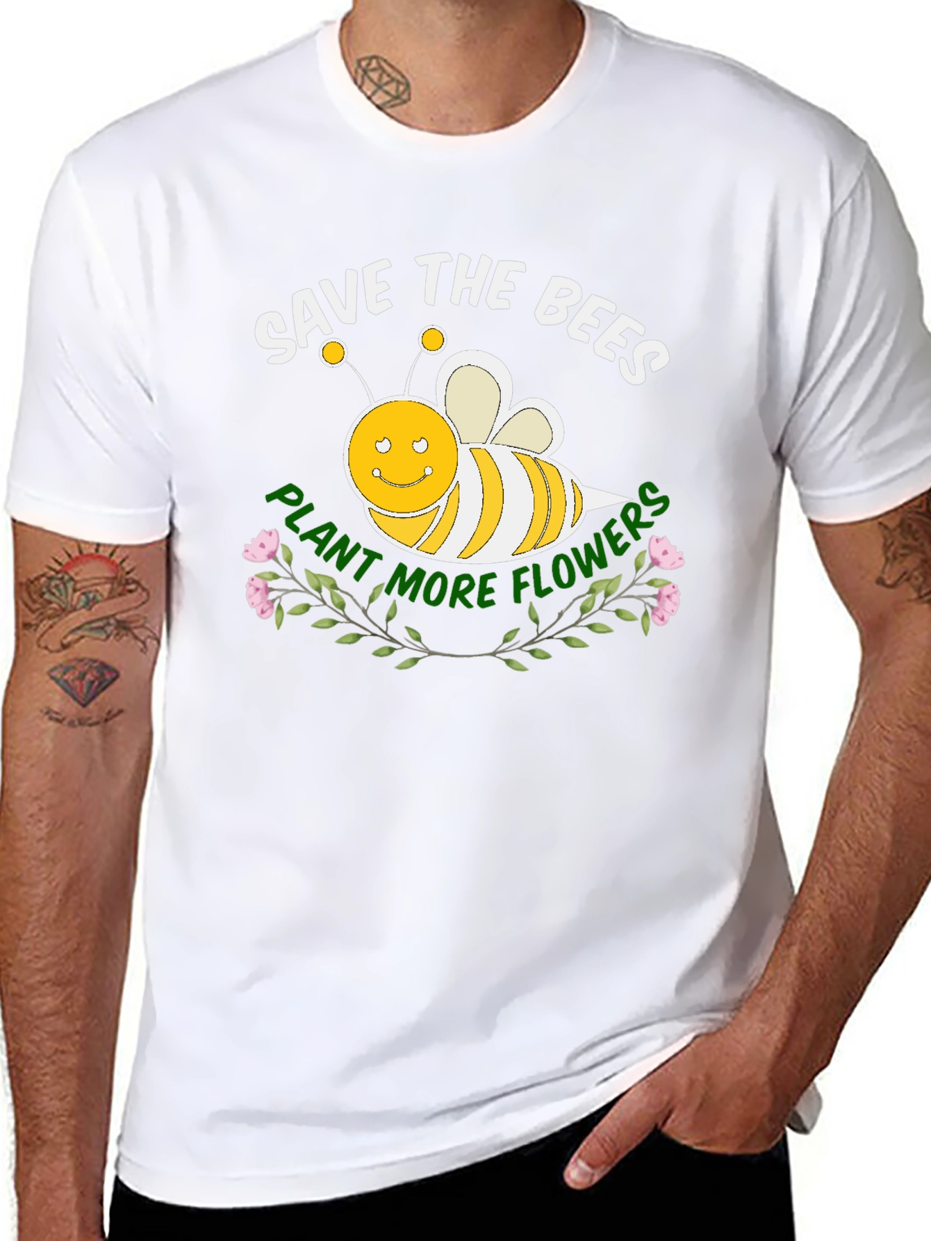 Save the Bees Black T-Shirt