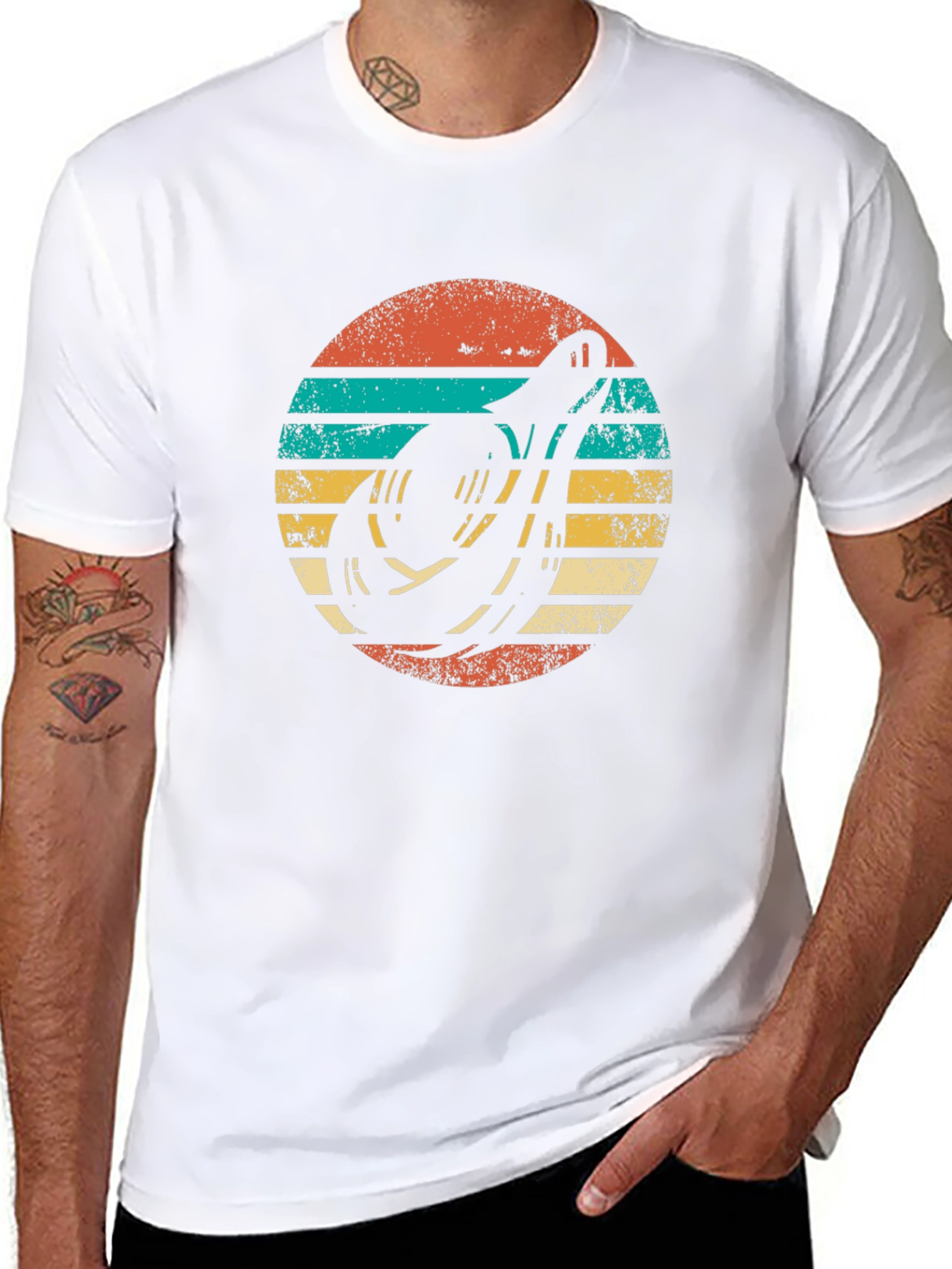 Retro Banjo Sunset T-Shirt - Music Lover Tee