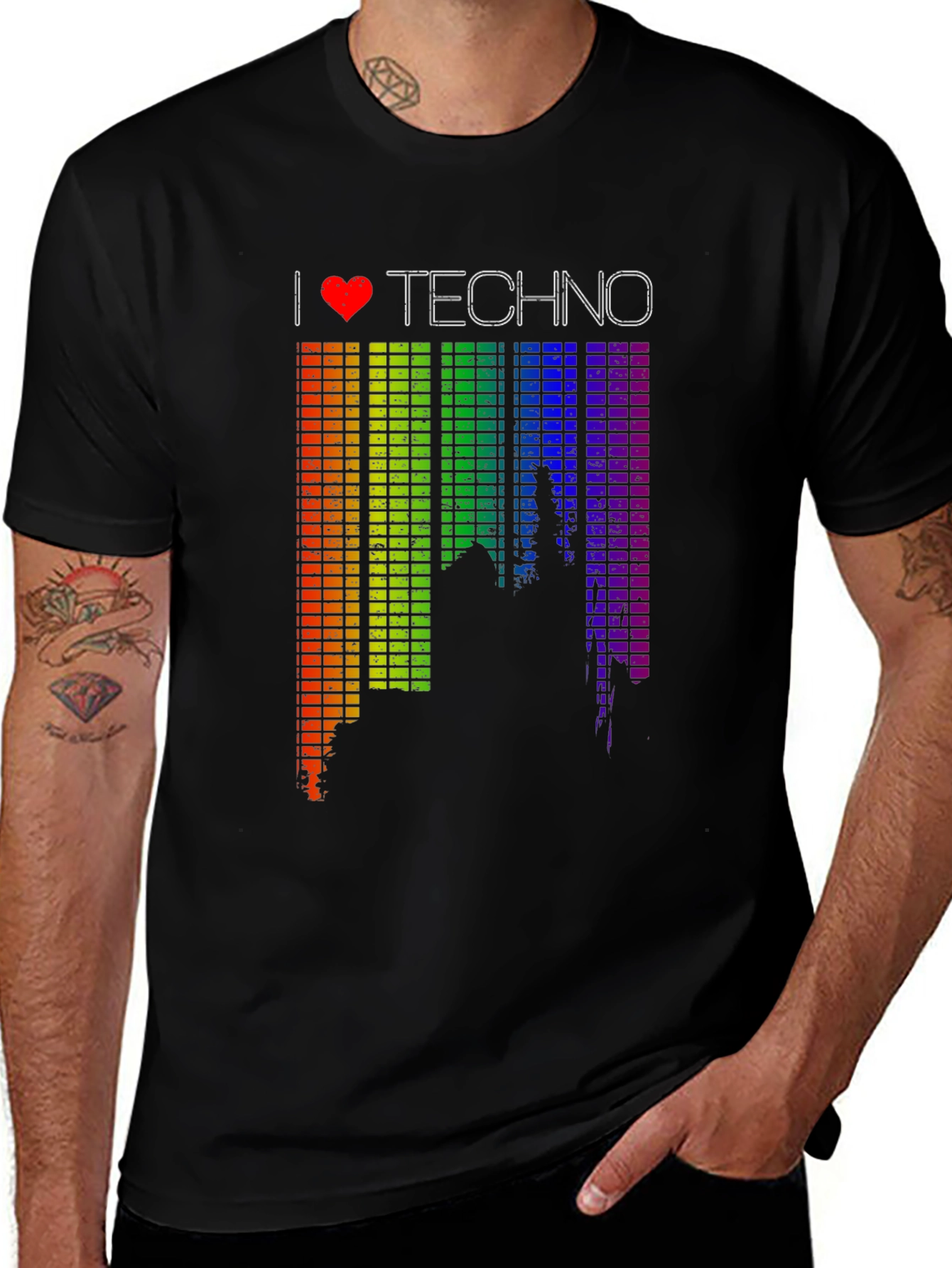 I Love Techno Graphic Tee