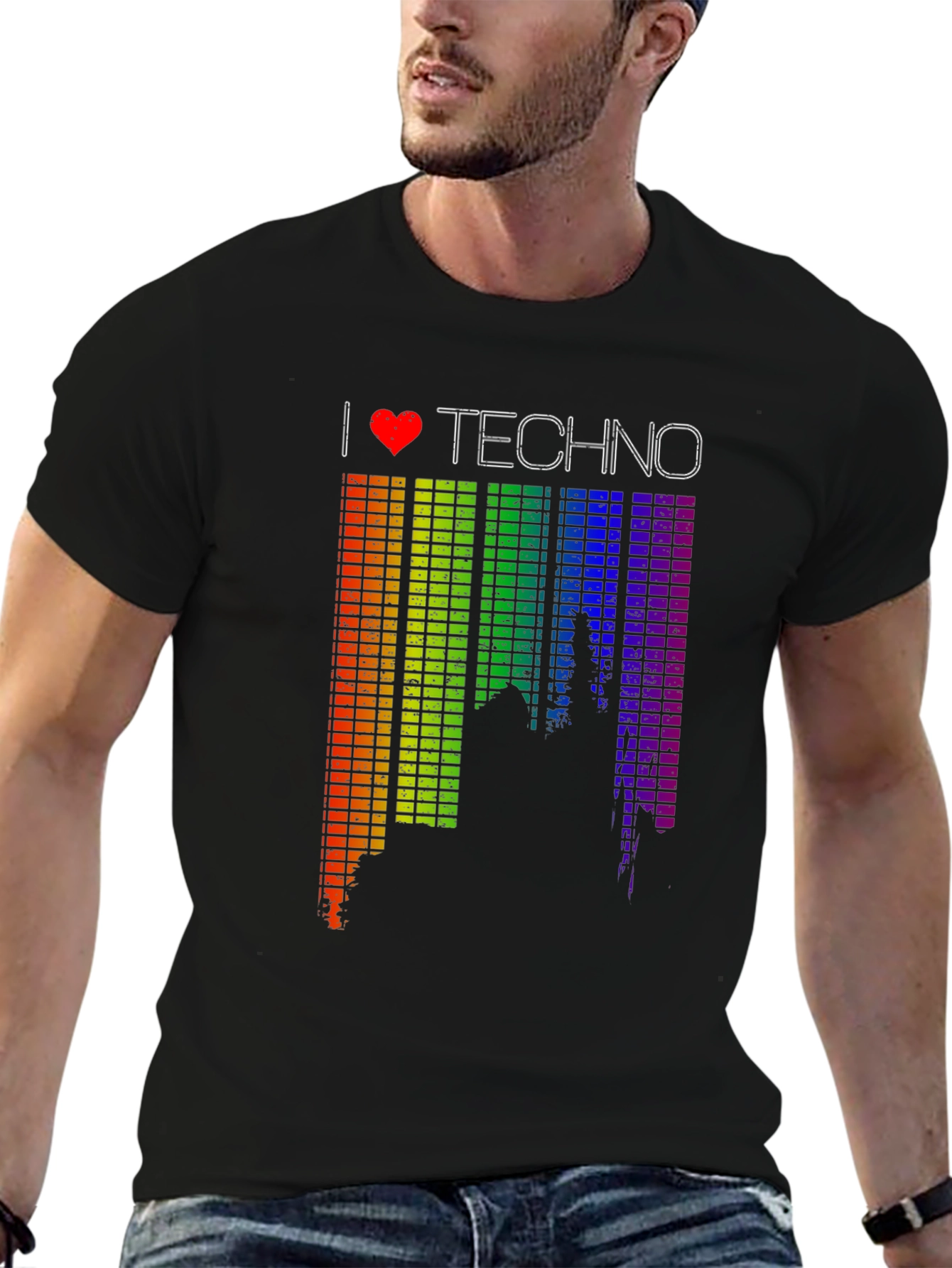 I Love Techno Graphic Tee