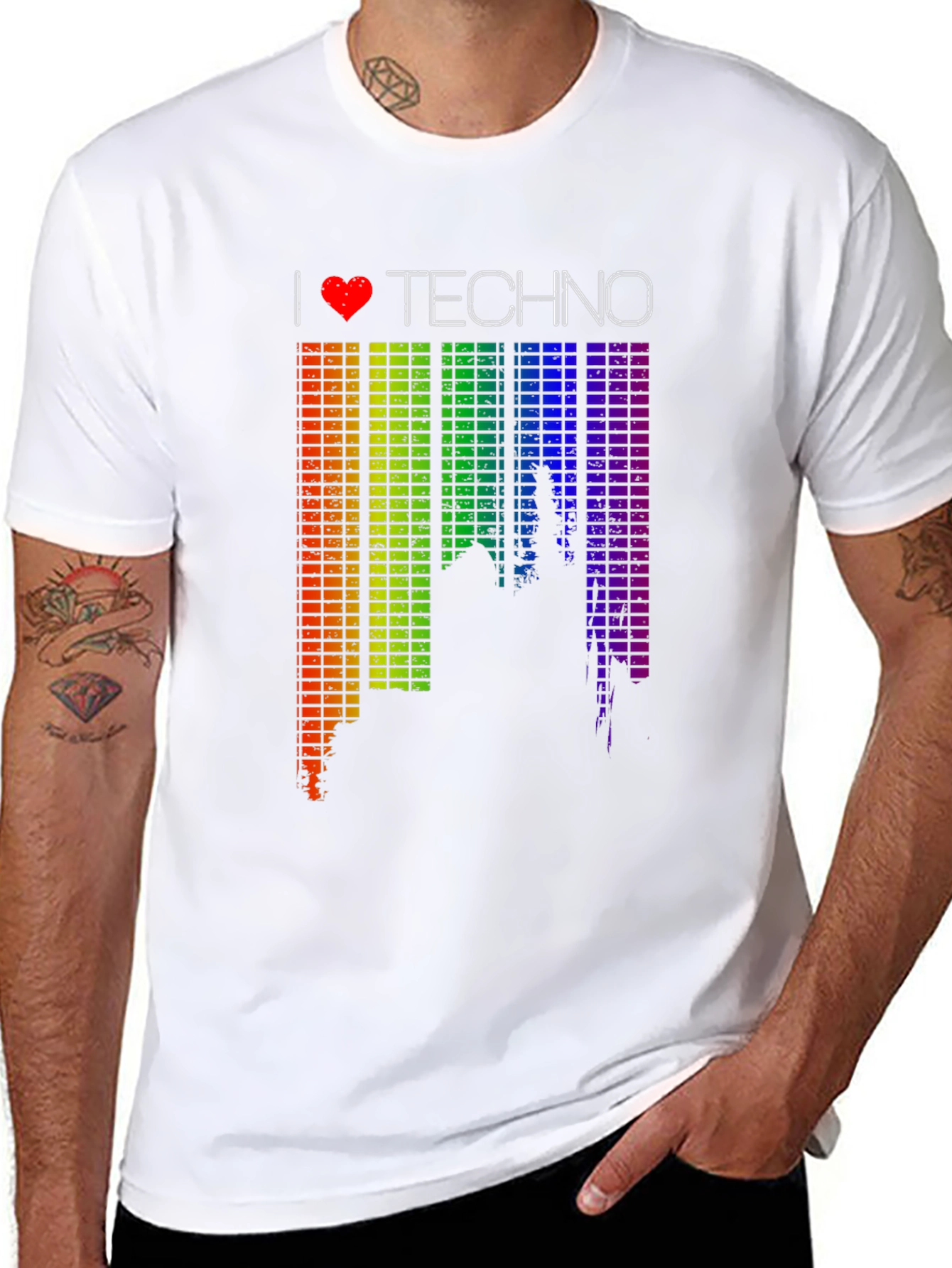 I Love Techno Graphic Tee