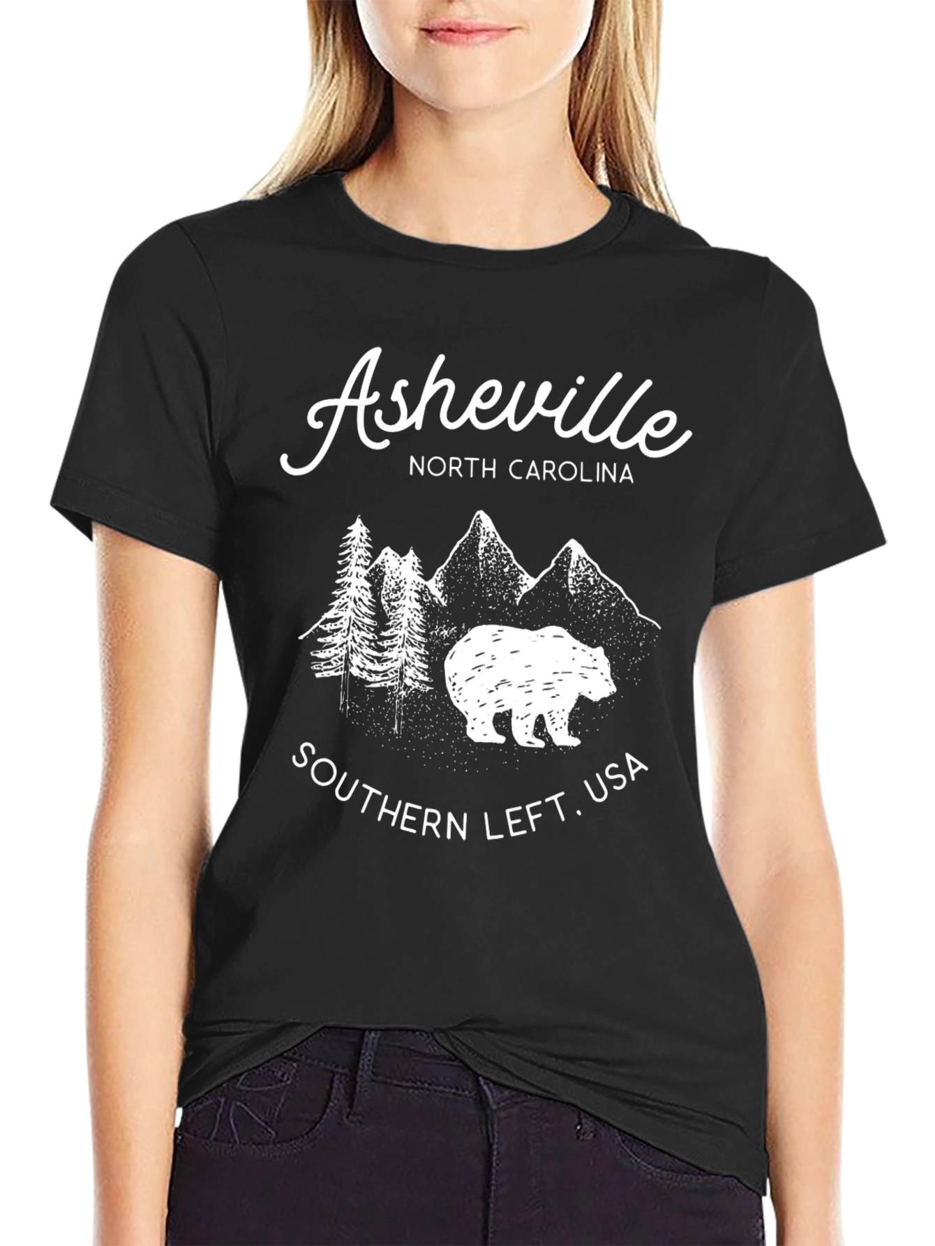 Asheville North Carolina Bear Graphic T-Shirt