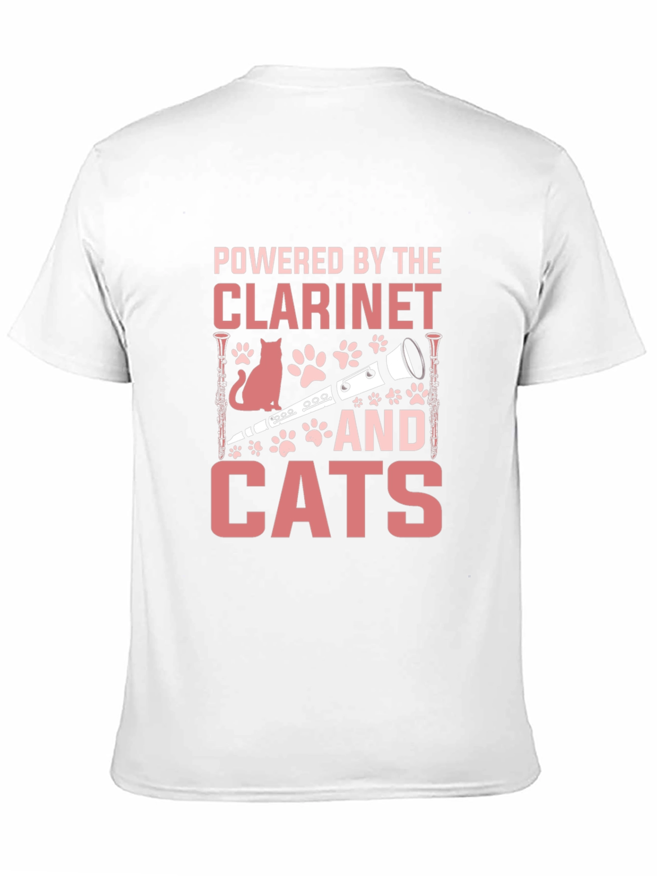 Clarinet and Cats Graphic T-Shirt