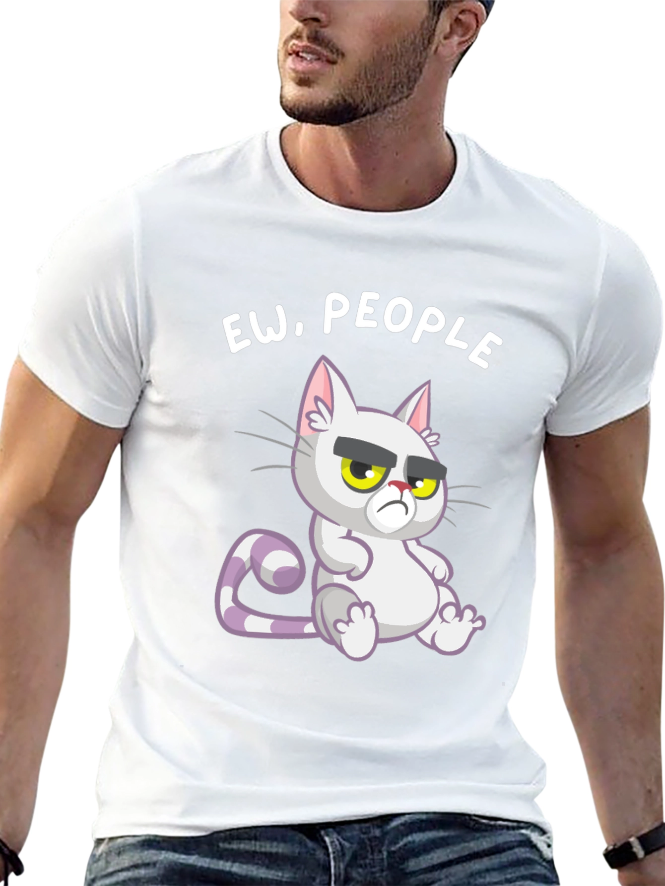 Ew People Cat Graphic T-Shirt