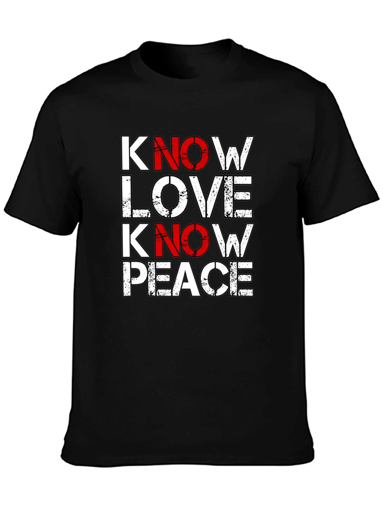 Know Love Know Peace Graphic Tee - Black