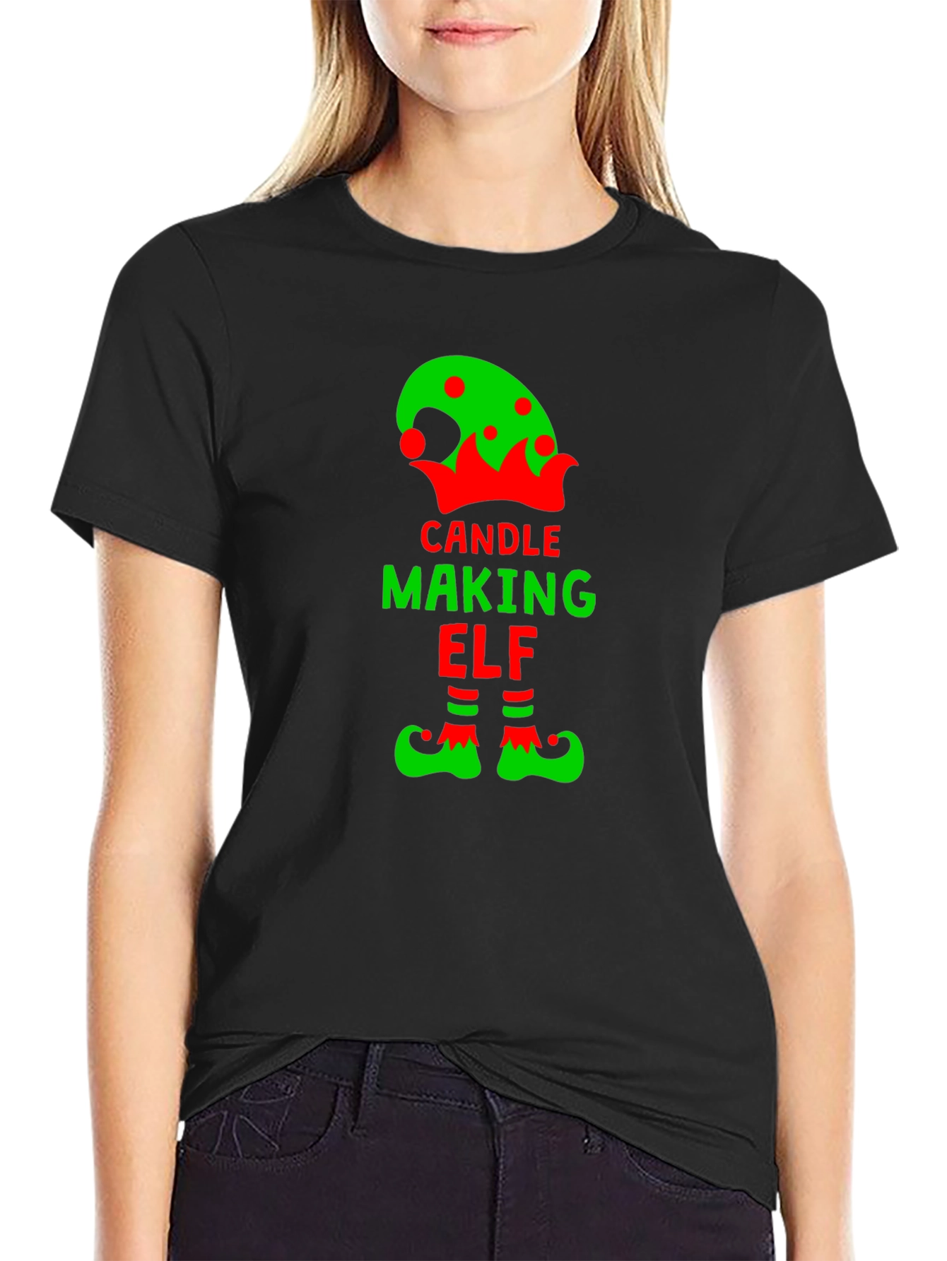 Candle Making Elf T-Shirt - Festive Holiday Apparel