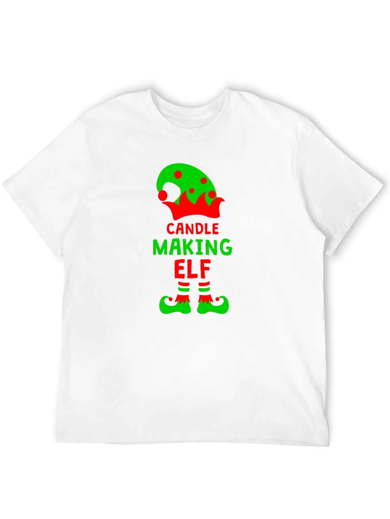 Candle Making Elf T-Shirt - Festive Holiday Apparel