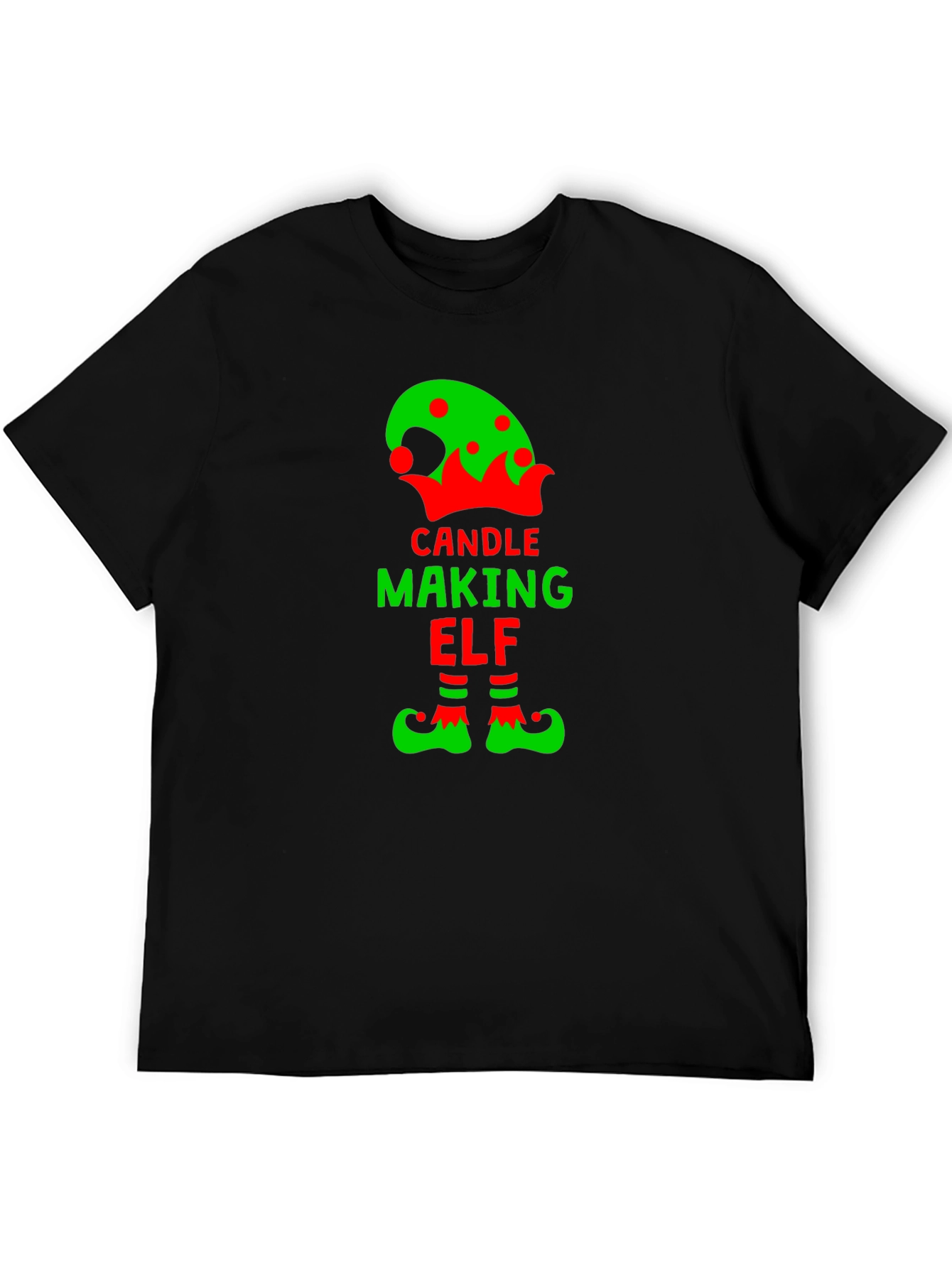 Candle Making Elf T-Shirt - Festive Holiday Apparel