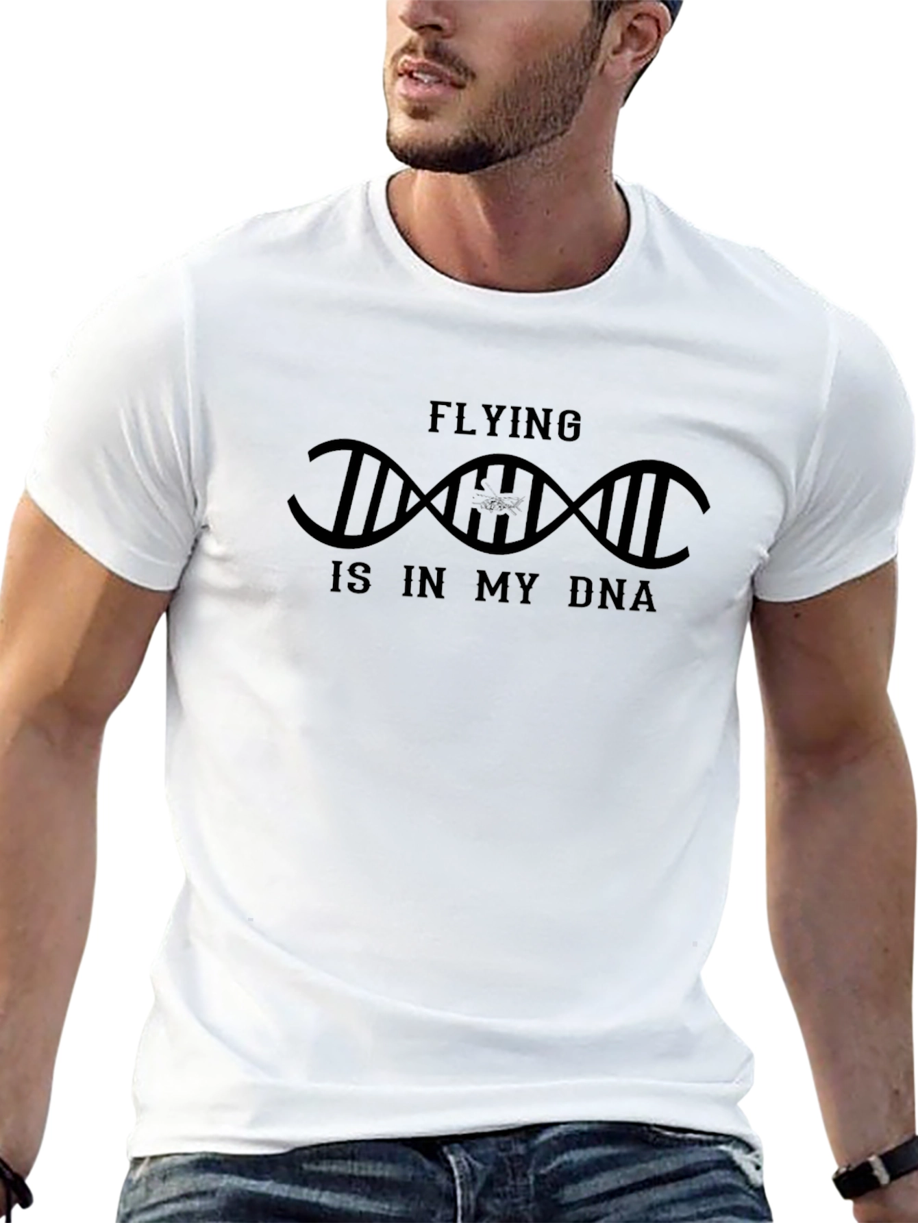 Flying is in My DNA T-Shirt - Black