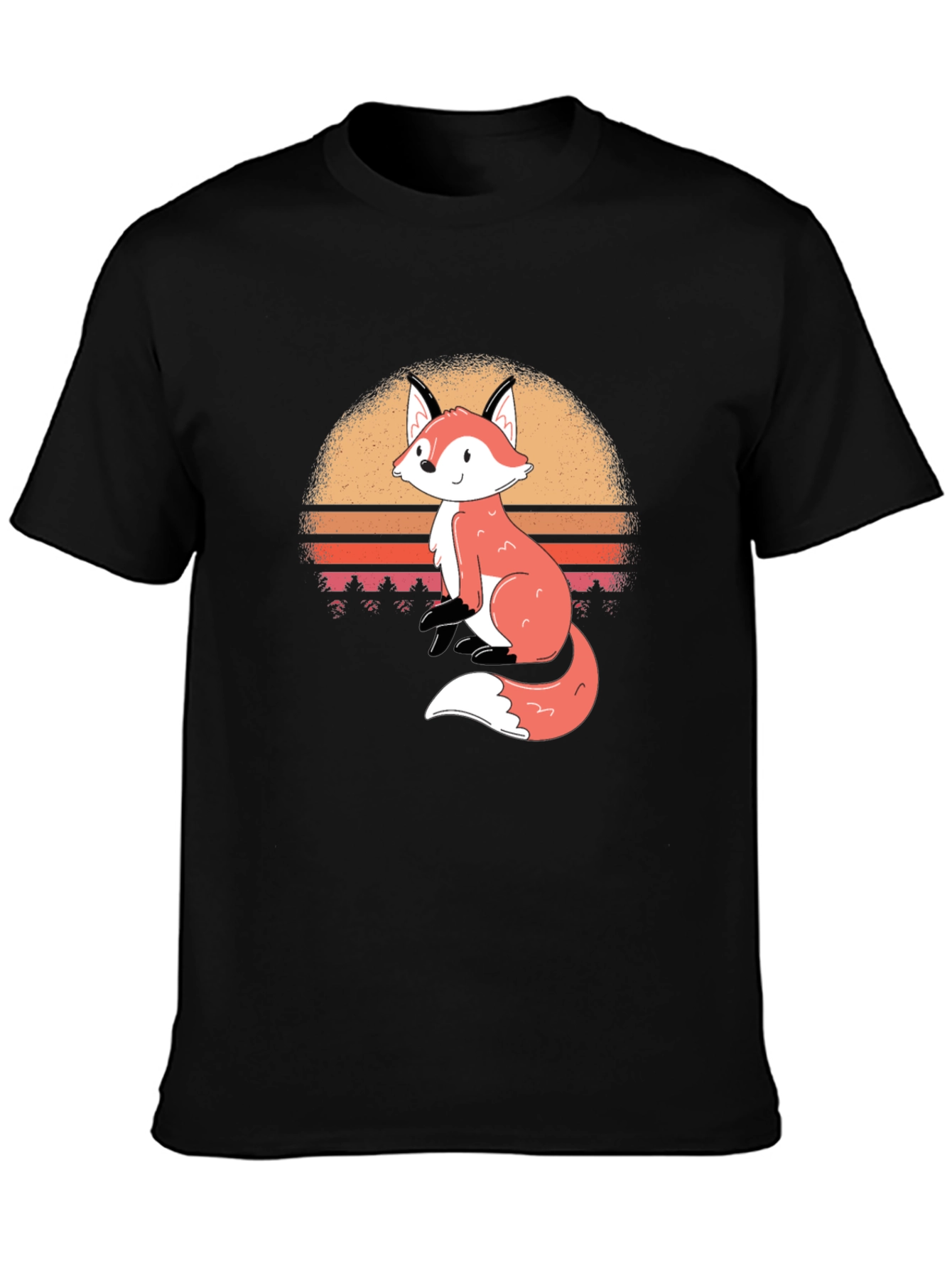 Fox Sunset Graphic T-Shirt - Stylish Casual Wear