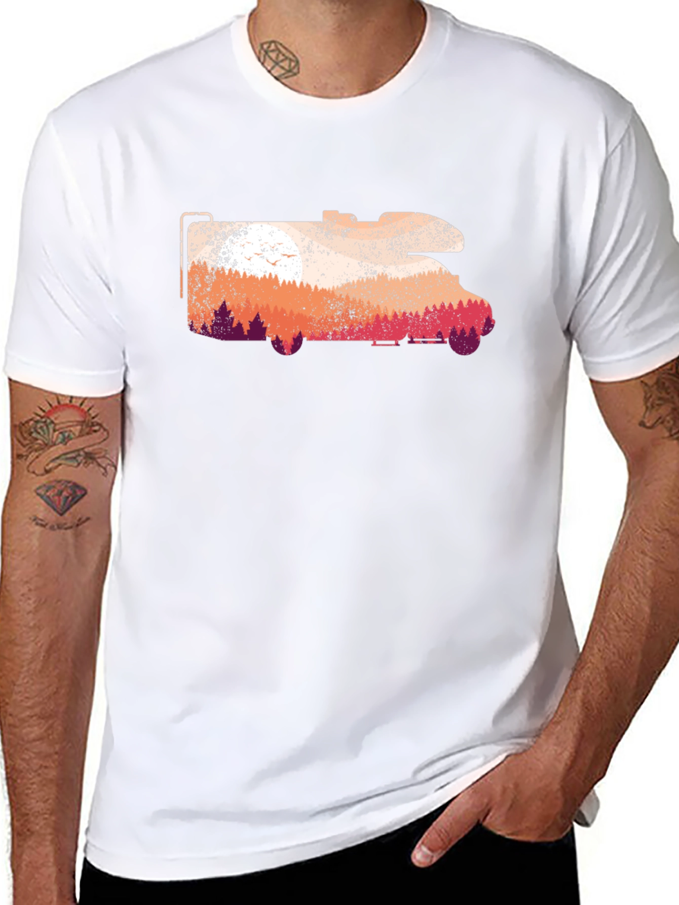 RV Camper Van T-Shirt - Adventure Awaits!