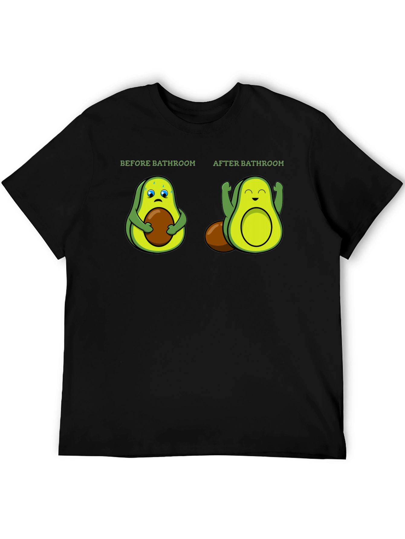 Avocado Bathroom Humor Black T-Shirt