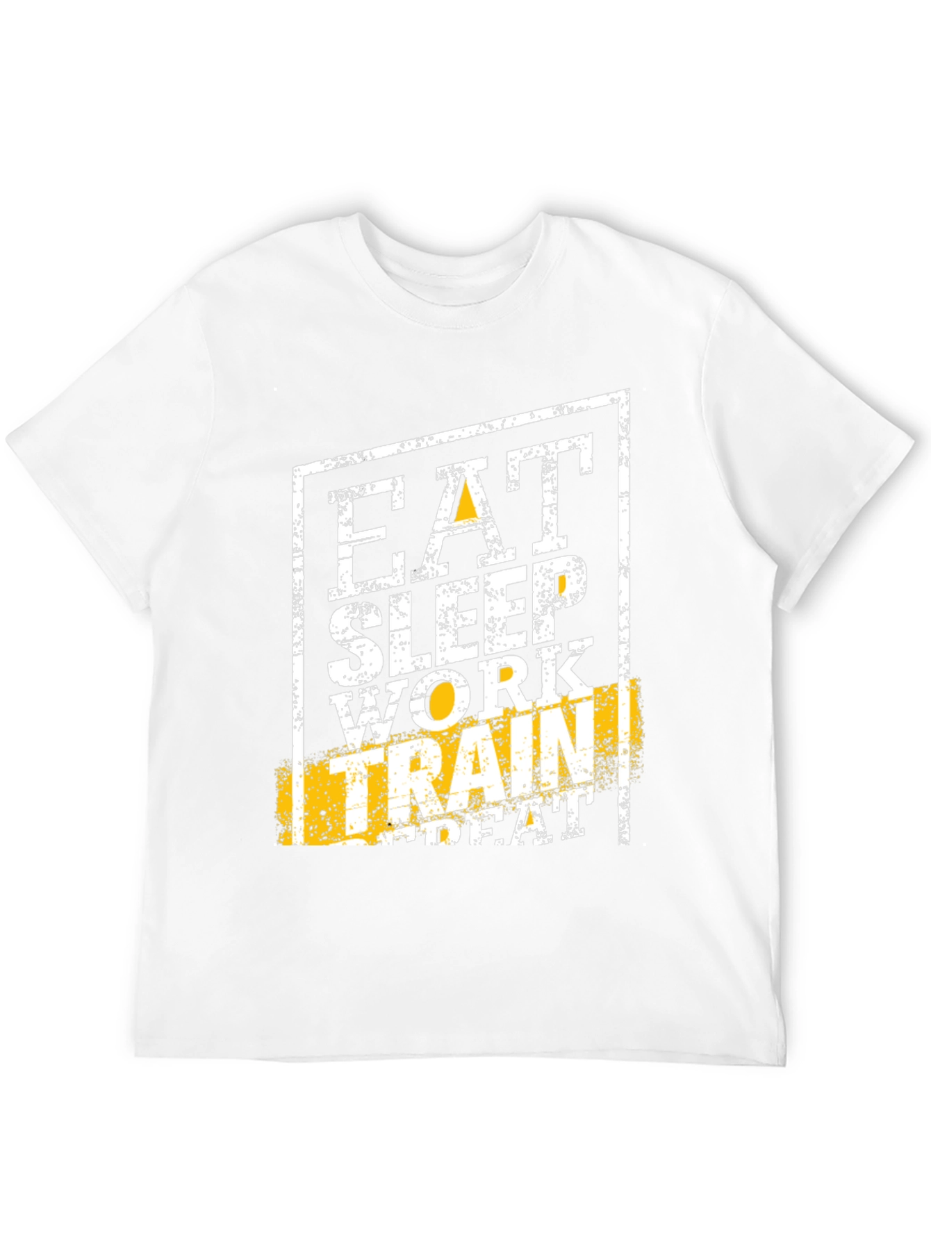 Eat Sleep Work Train Repeat Black Graphic Tee