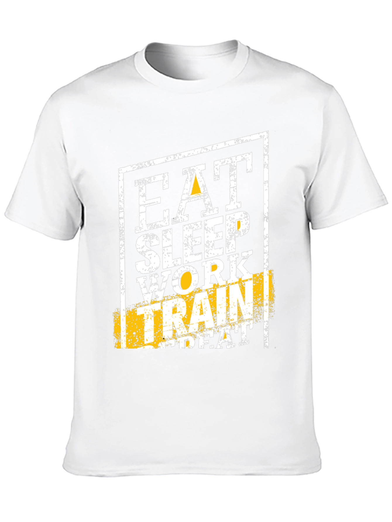 Eat Sleep Work Train Repeat Black Graphic Tee