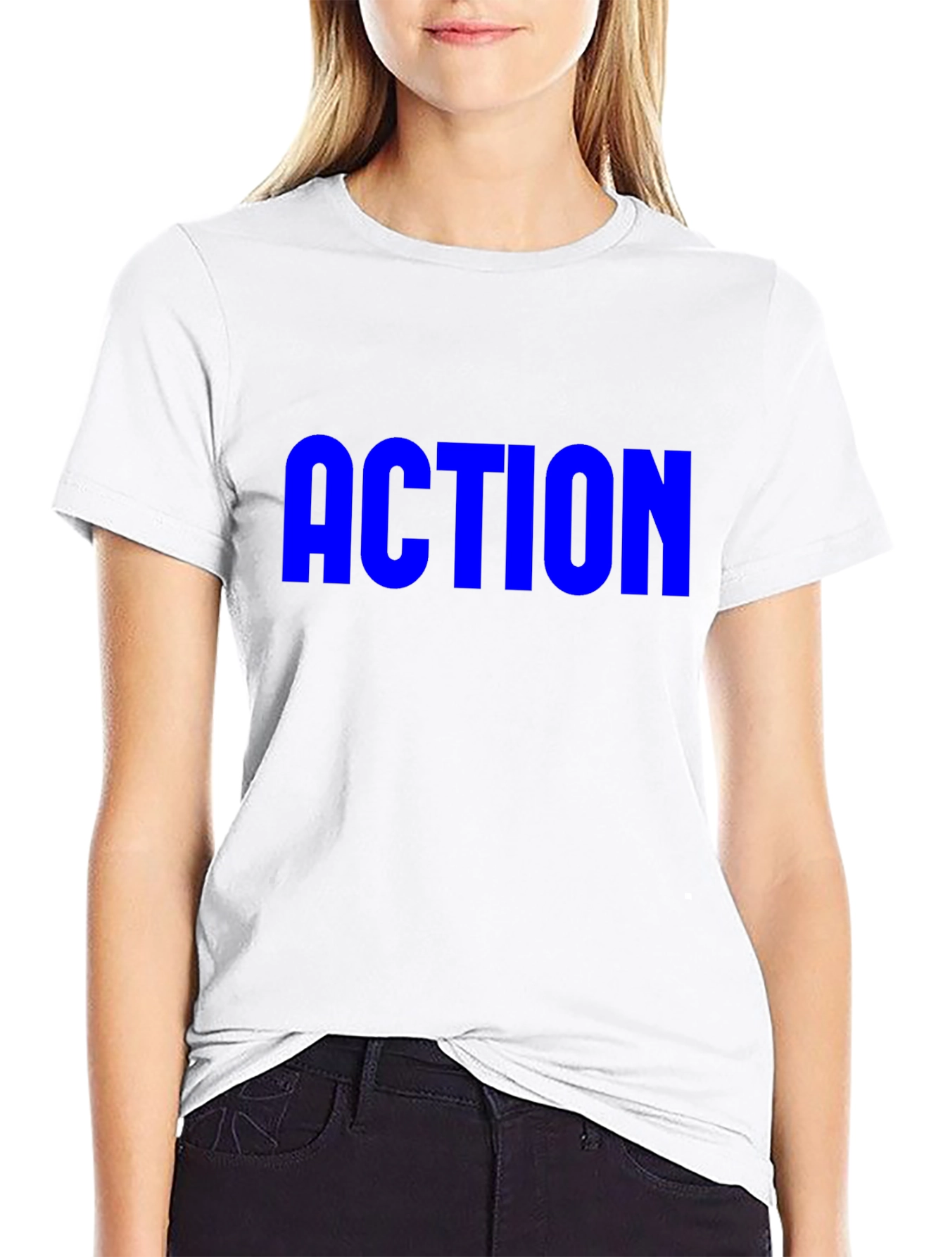 Action T-Shirt - Classic Crew Neck Tee