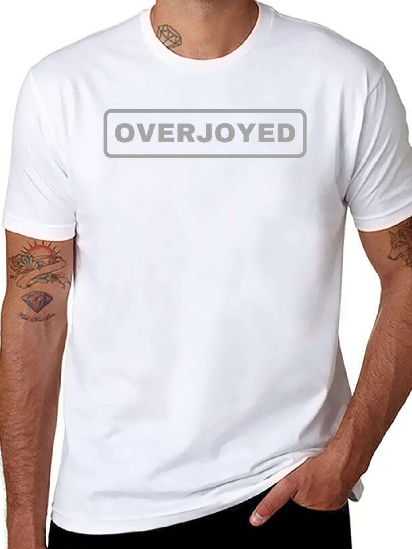 Overjoyed Graphic T-Shirt - Black Cotton Blend
