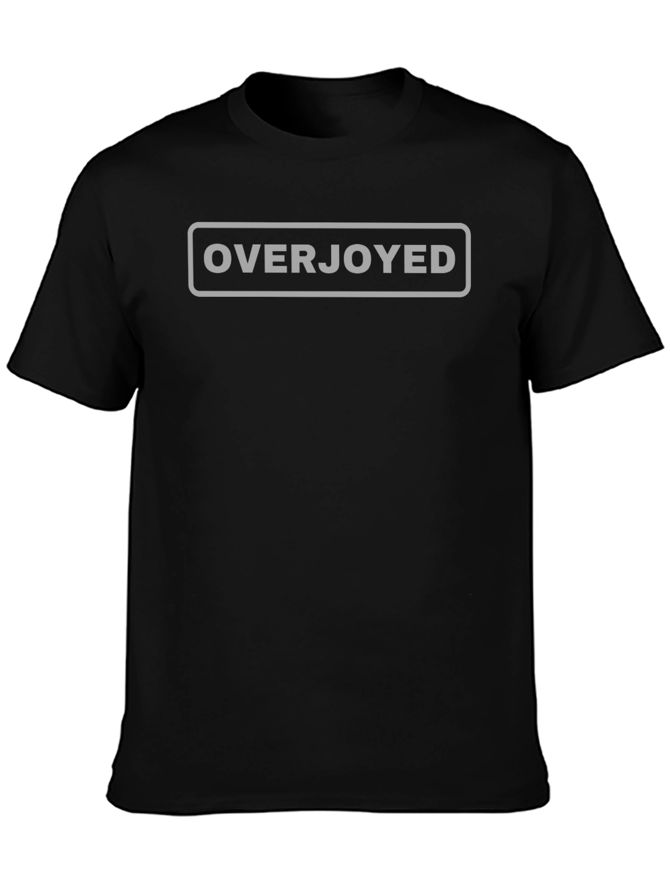 Overjoyed Graphic T-Shirt - Black Cotton Blend