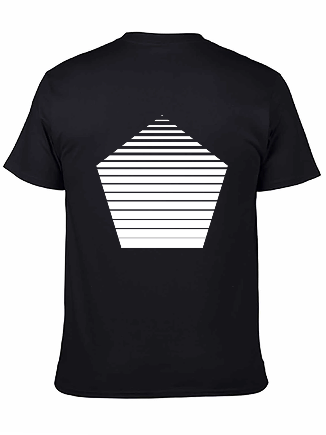 Geometric Striped Tee - Modern Black T-Shirt