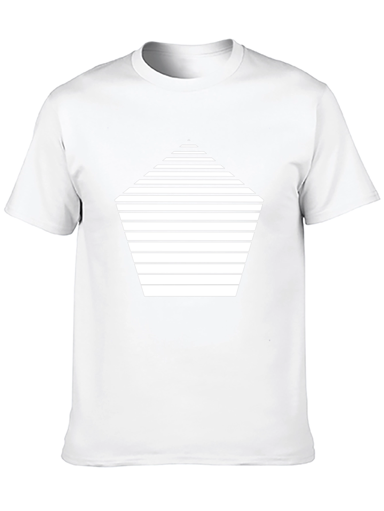 Geometric Striped Tee - Modern Black T-Shirt