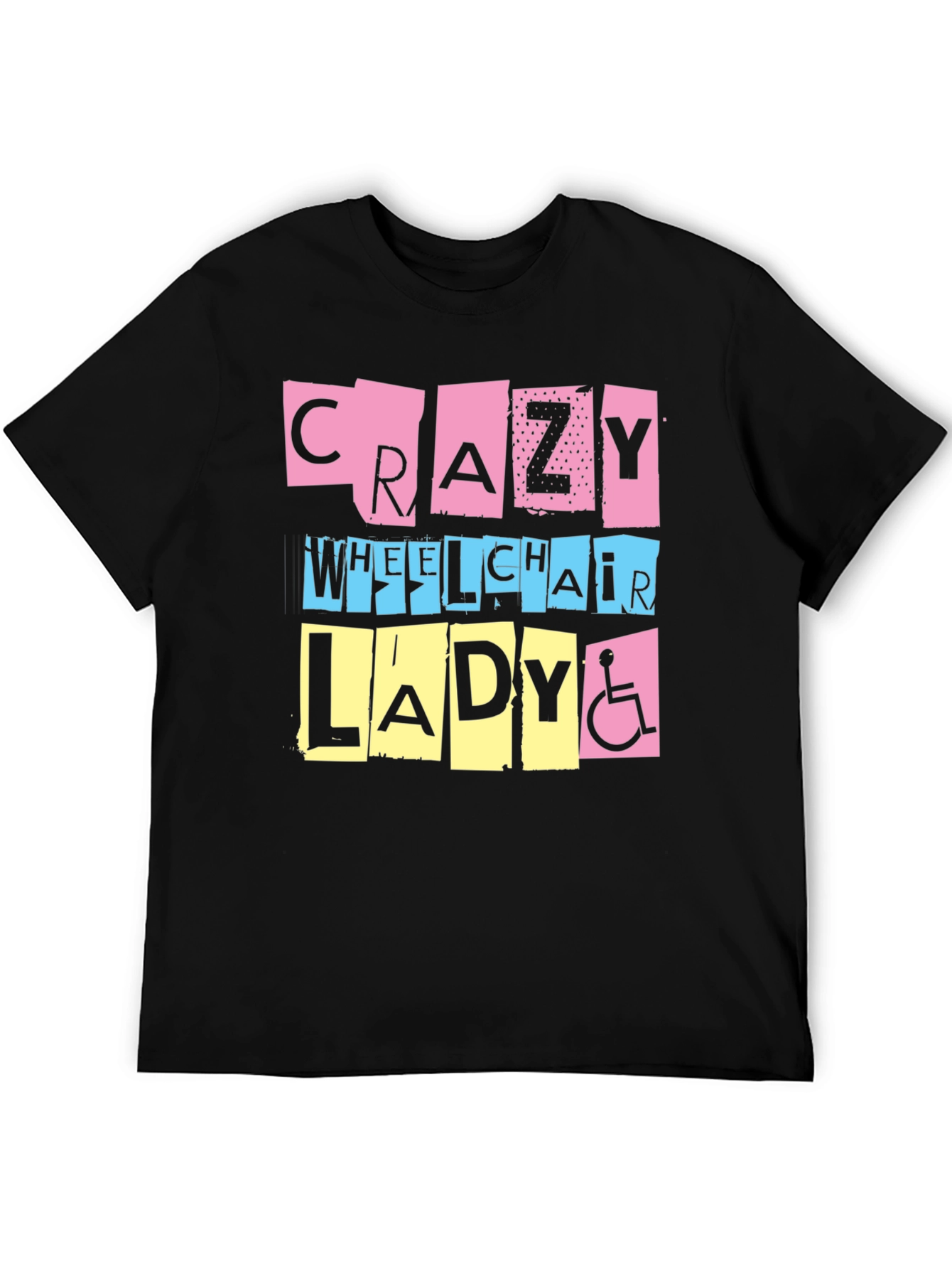 Crazy Wheelchair Lady Graphic Tee